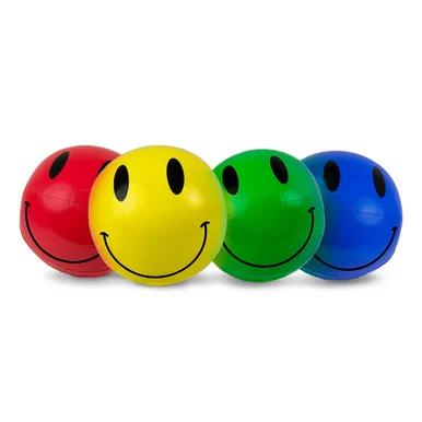 Set of 4 Inflatable Smiley Play Beach Ball Swimming Pool Toys 16″