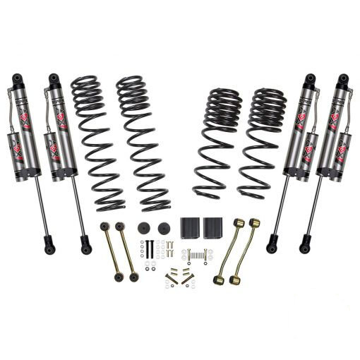 Skyjacker 2.5" Suspension Lift System with Dual Rate Long Travel Coil Springs and ADX 2.0 Remote Reservoir Shocks for 18-23 Jeep Wrangler JL Unlimited 4-Door