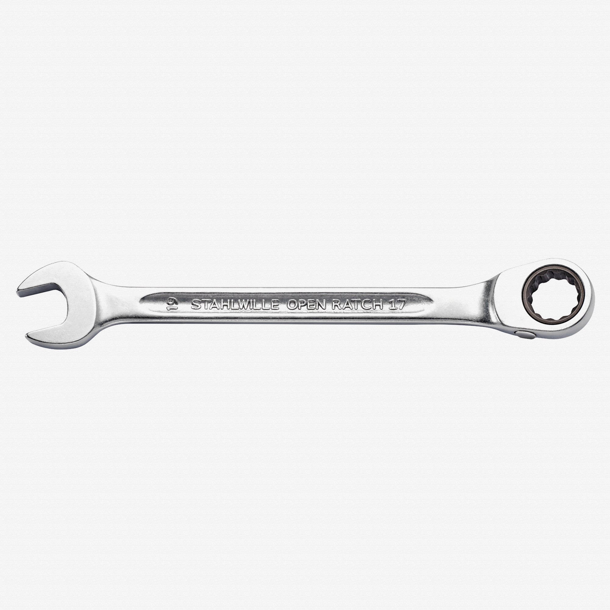 Stahlwille 17 Combination Offset Ratcheting Spanner with Switch OPEN-RATCH, 9 mm