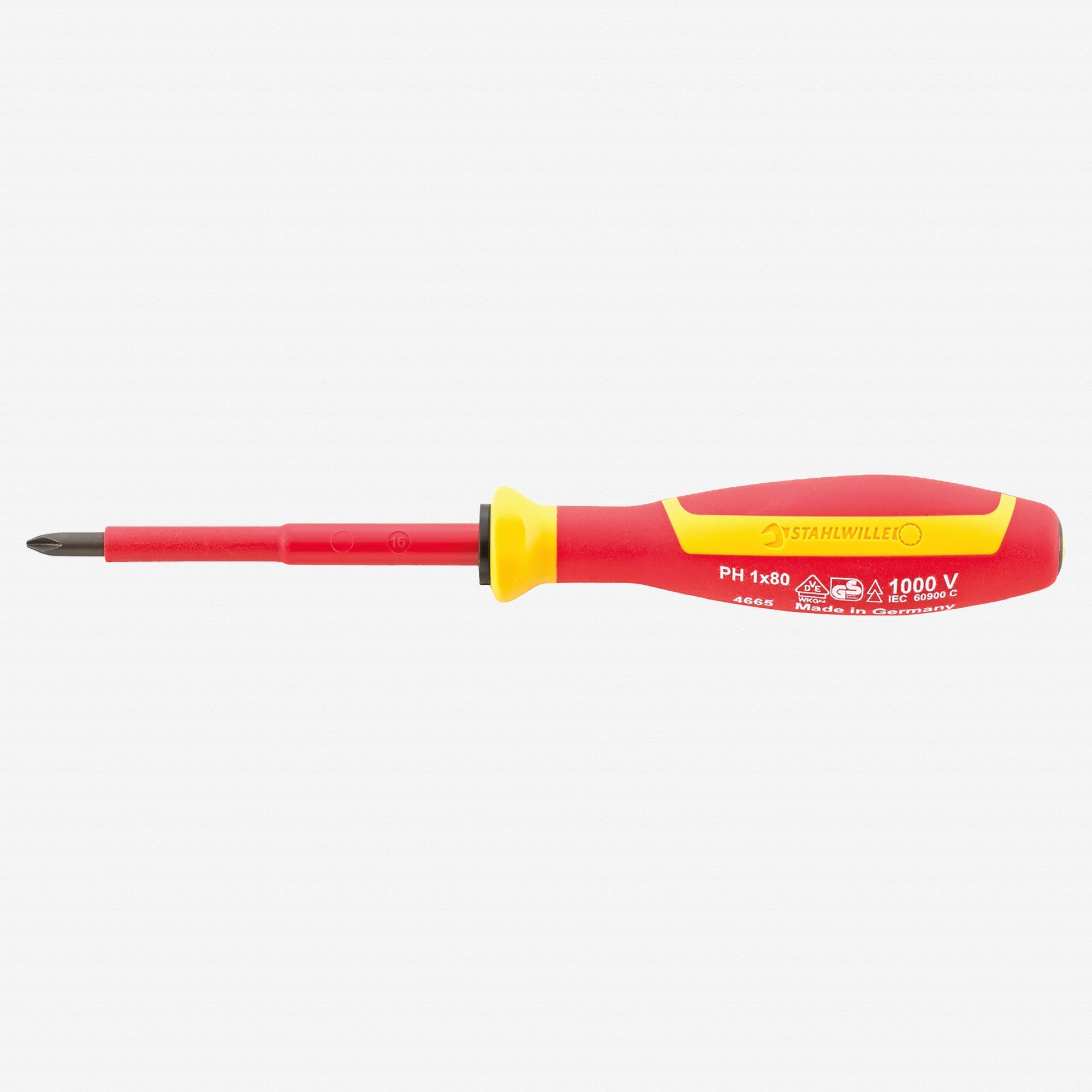 Stahlwille 4665 Insulated Phillips Screwdriver VDE DRALL+, #0 x 60mm