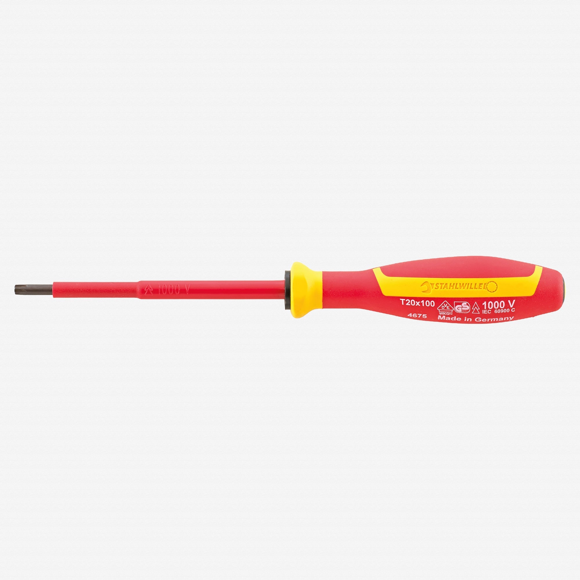 Stahlwille 4675 Insulated TORX Screwdriver VDE DRALL+, T10 x 60mm