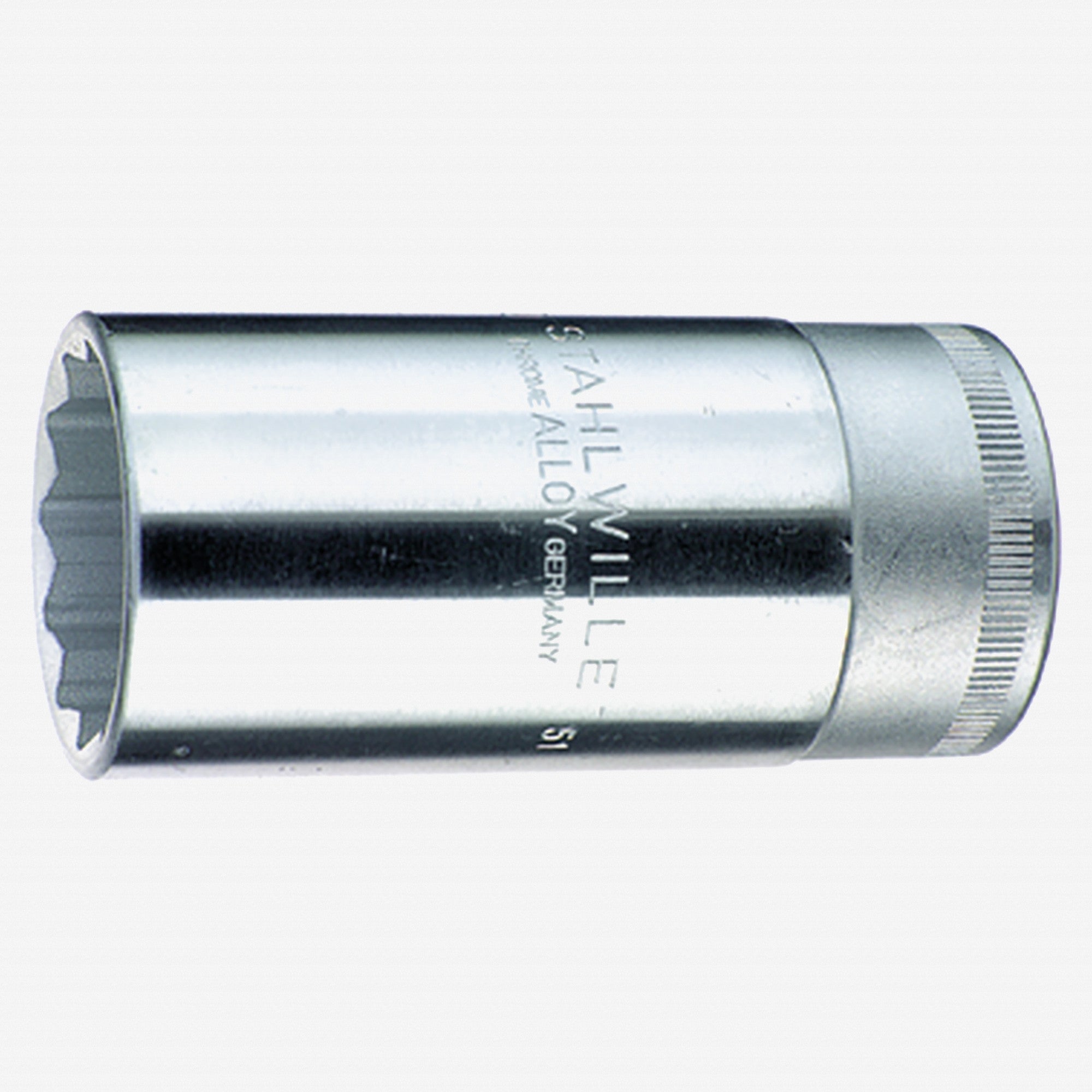 Stahlwille 51 Extra Deep Socket, 1/2" Drive, 12 Point, 30 mm