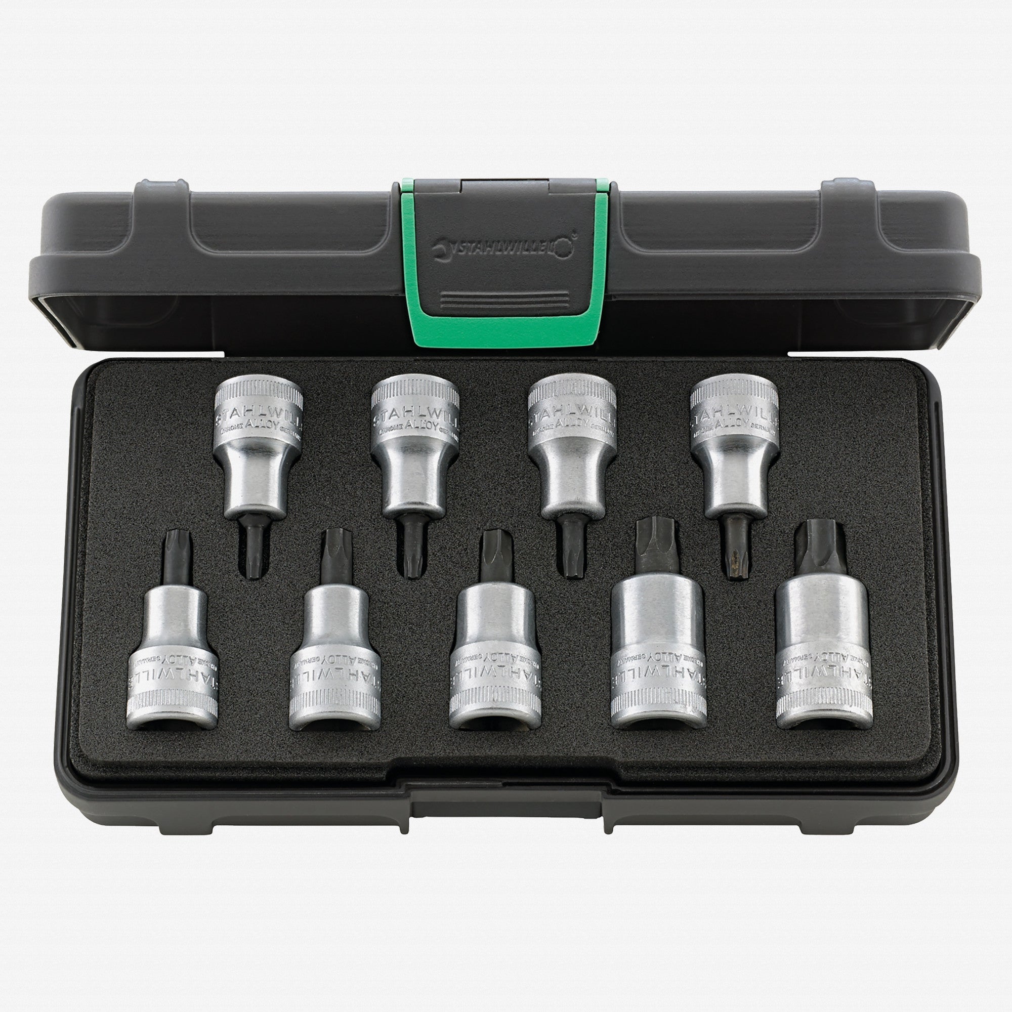 Stahlwille 54TX/9 Inside TORX Socket Set, 1/2" Drive, T20-T60, 9 Pieces