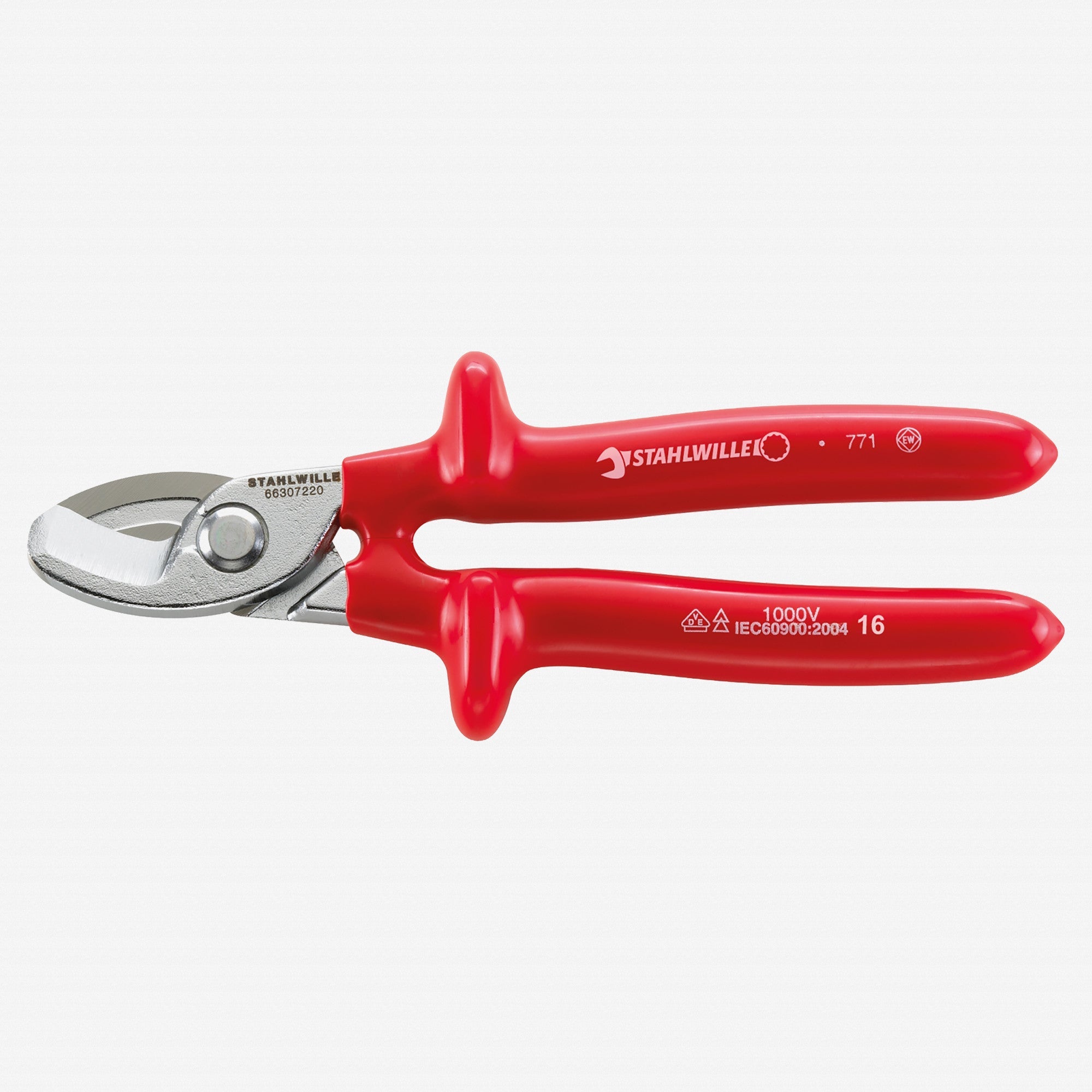 Stahlwille 6630 VDE Cable Shear, 220 mm, Dip-Coated Handles