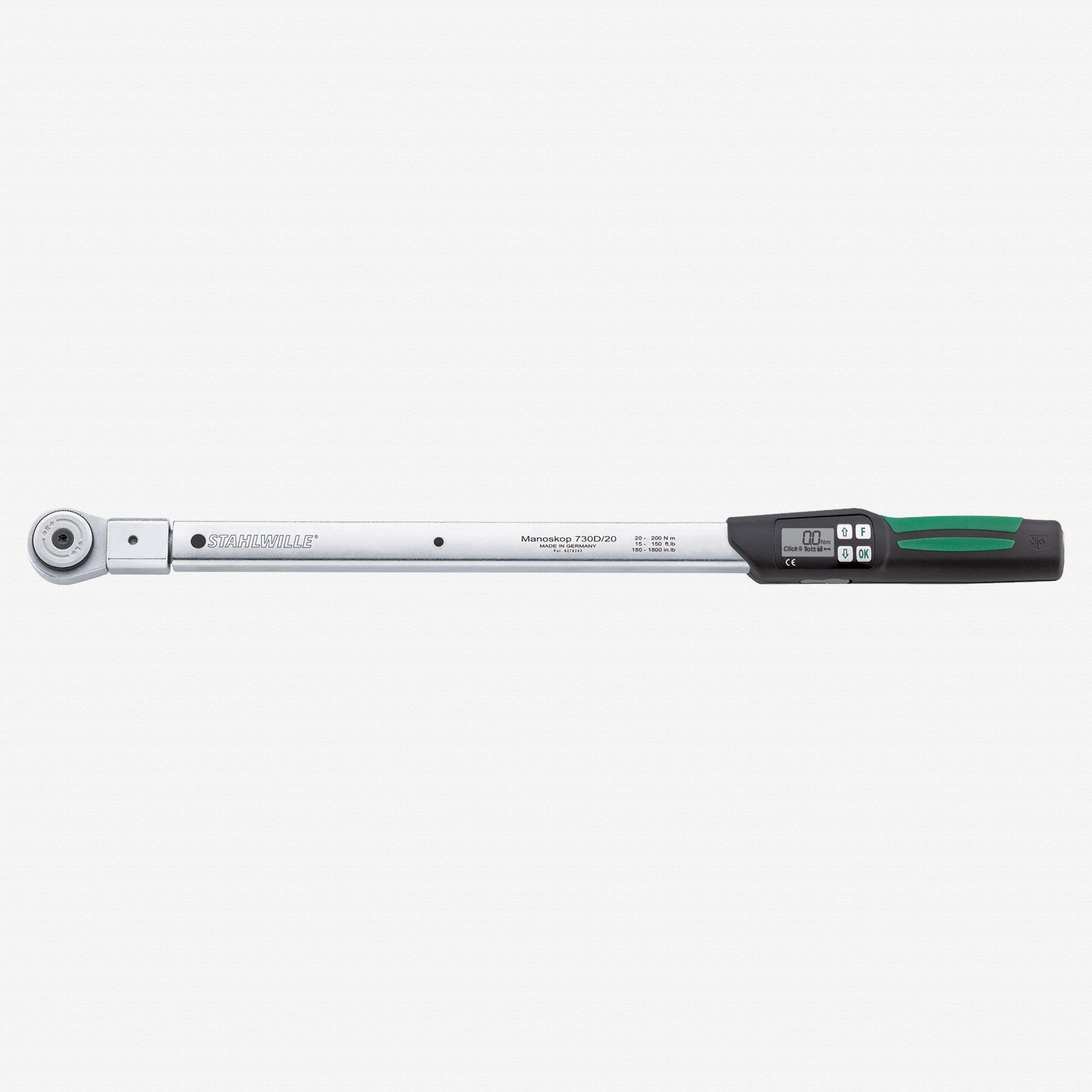 Stahlwille 730DR Service/Series MANOSKOP torque wrench, size 20; 20-200 Nm, 14x18 mm