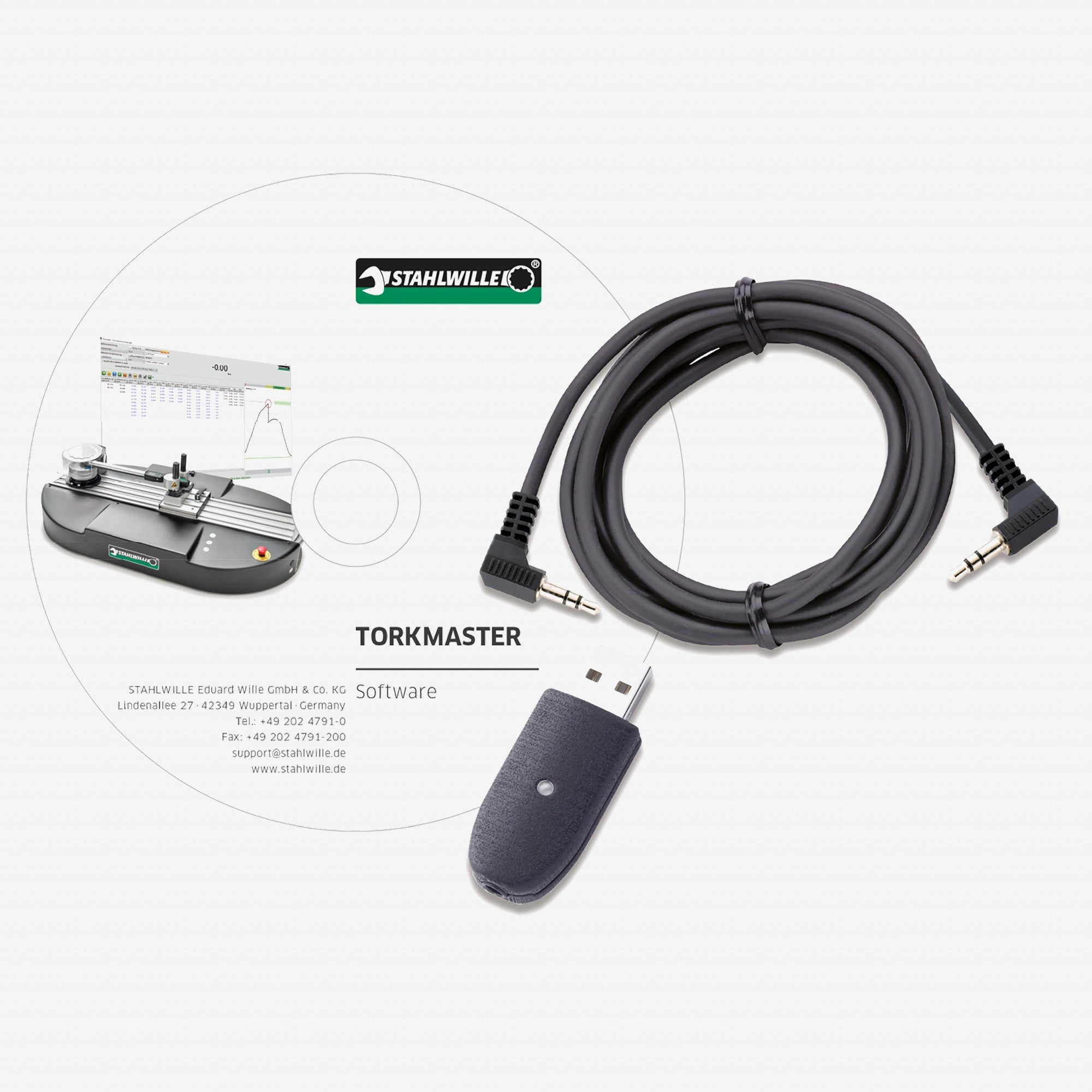 Stahlwille 7759-4 USB adaptor, jack cable and software Torkmaster