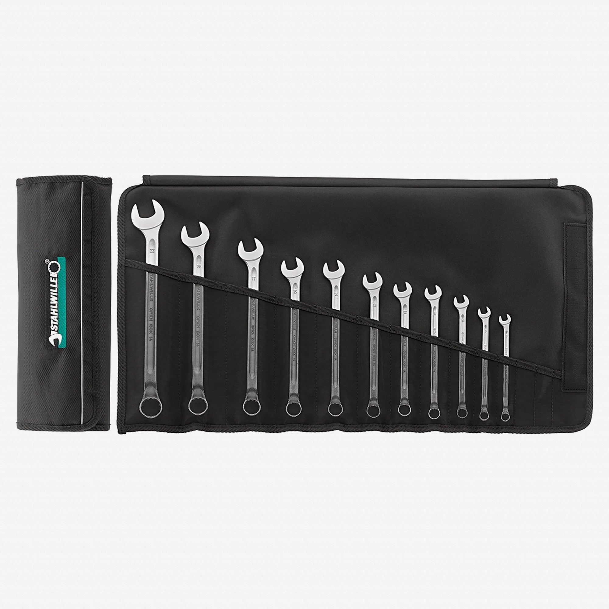 Stahlwille OPEN BOX 14/11 Metric Combination Wrench Set, Long, 8-22mm, 11 Pieces