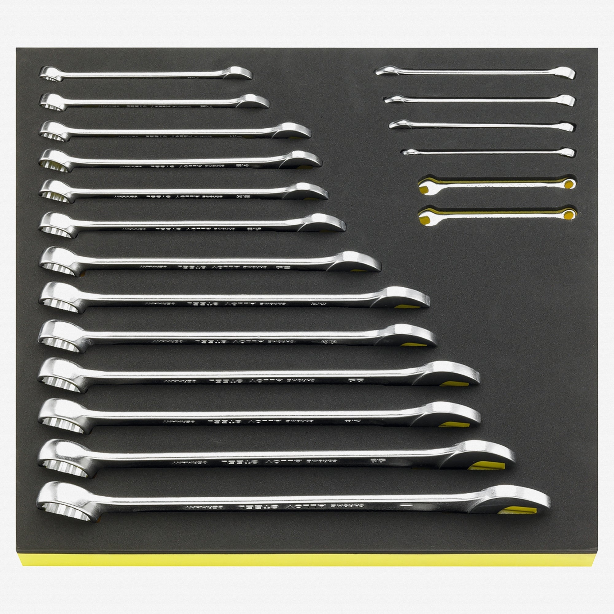 Stahlwille OPEN BOX TCS 13a/19 Combination SAE Wrench Set in TCS Inlay, 3/16" - 1", 19 Pieces