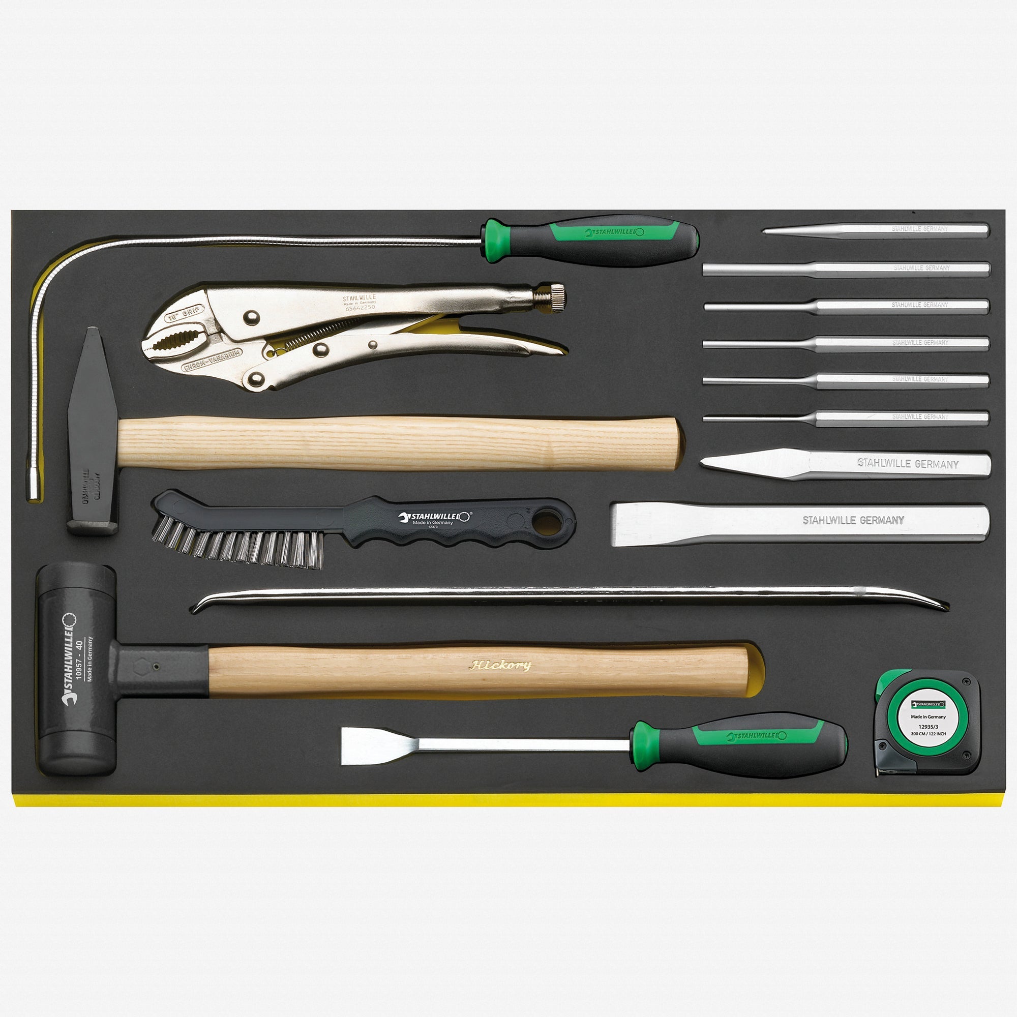 Stahlwille TCS 102-108/10957/10960/16 Metalworking Set in TCS Inlay, 16 Pieces