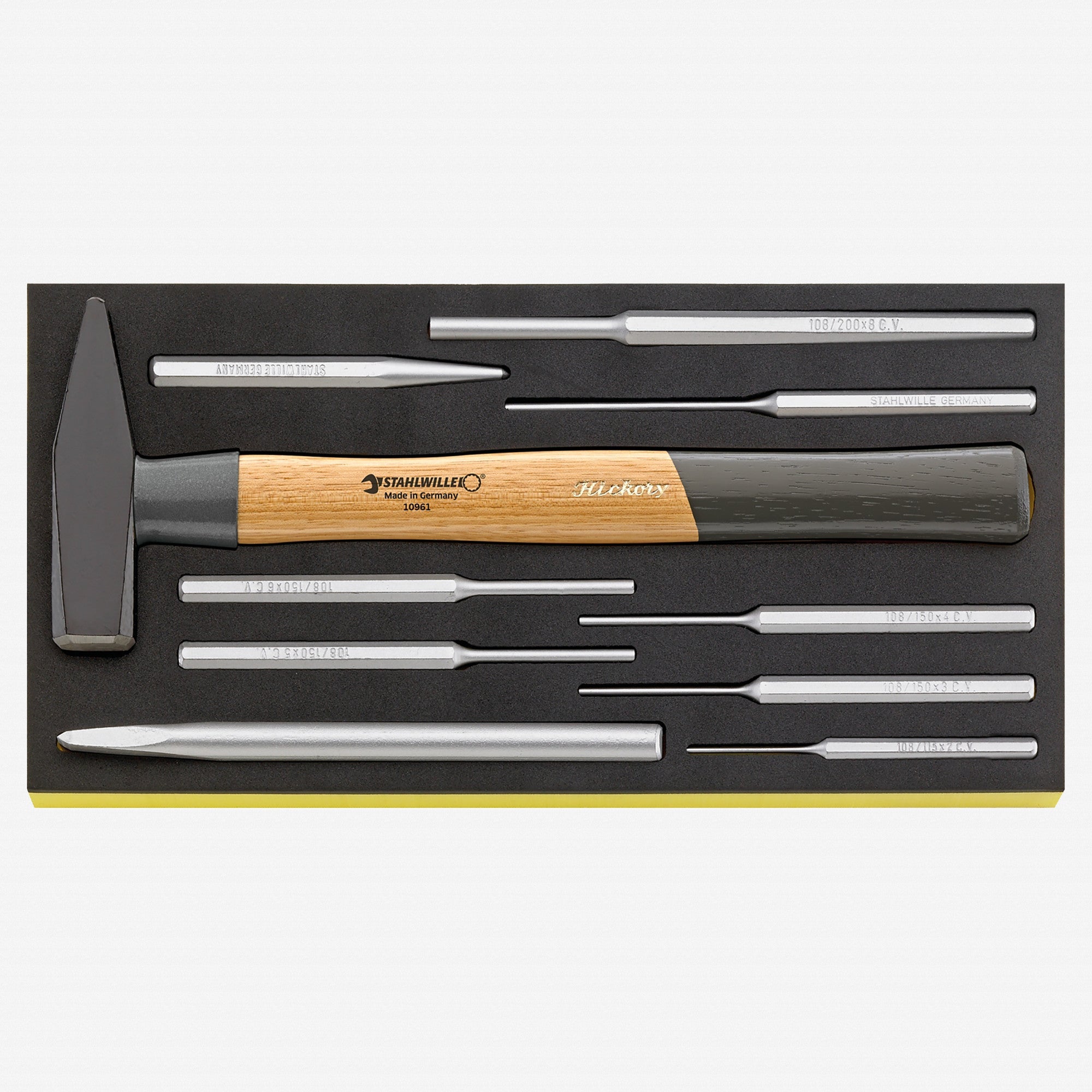Stahlwille TCS 102-108/10960/10 Striking Tool Set in TCS Inlay, 10 Pieces