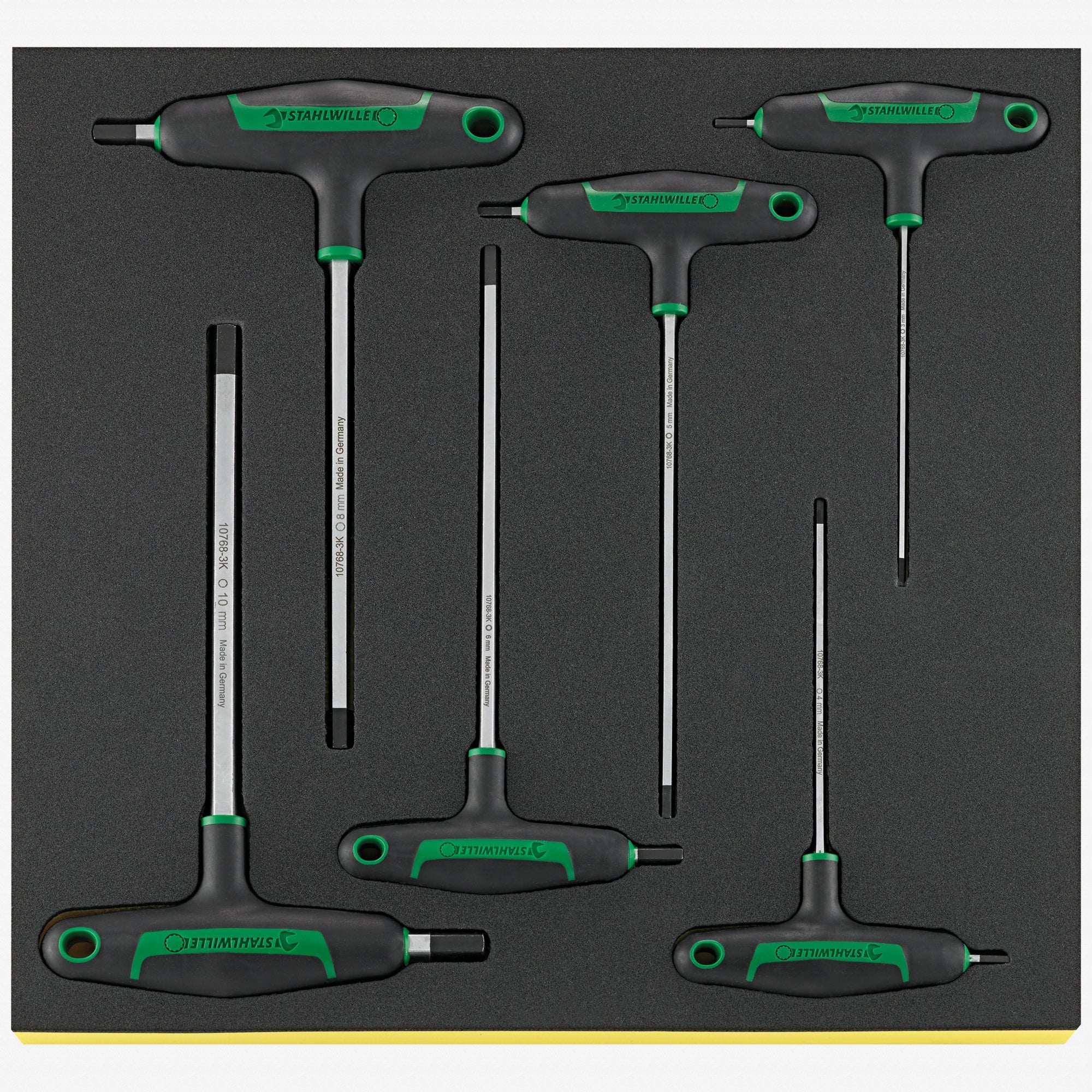 Stahlwille TCS 10768-2K/6 Metric Hex T-handles in TCS Inlay, 6 Pieces