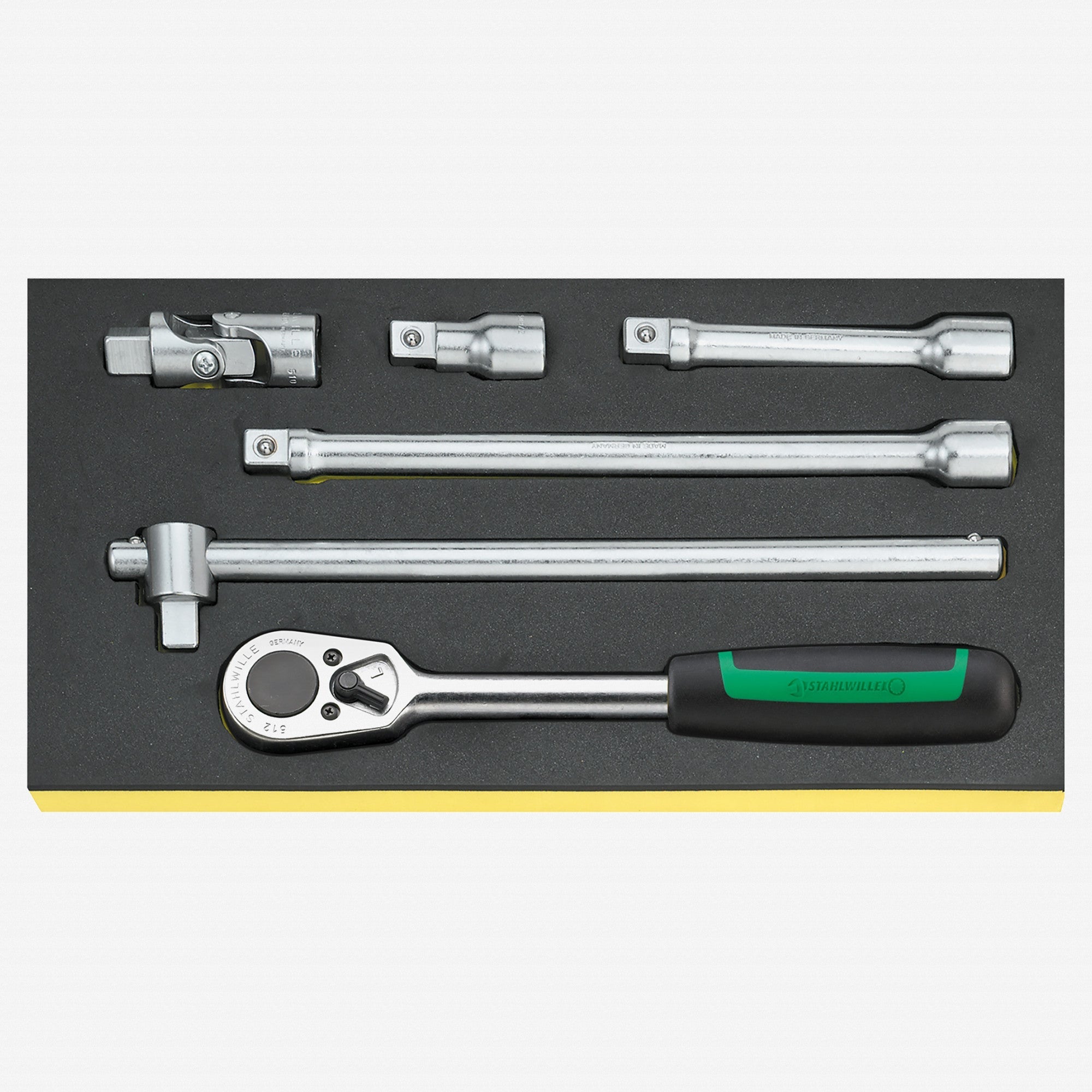 Stahlwille TCS 1/2-512/6 1/2" Ratchet and Accessories in TCS Inlay