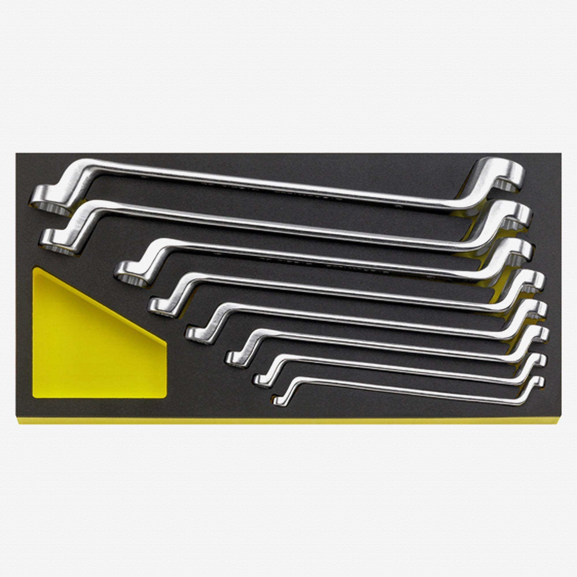 Stahlwille TCS 20/8 Metric MF Double Offset Box-End Wrench Set,6 - 22 mm, 8 Pieces in TCS Inlay
