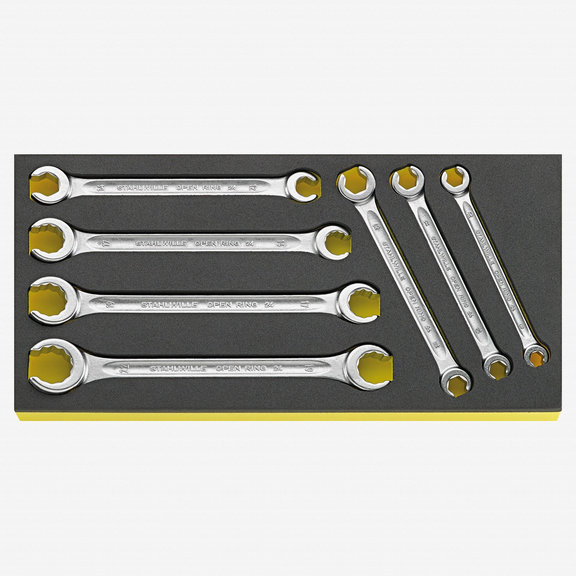 Stahlwille TCS 24/7, Metric Double Flare Nut Wrench Set, 8 - 22 mm, 7 PIeces in TCS Inlay