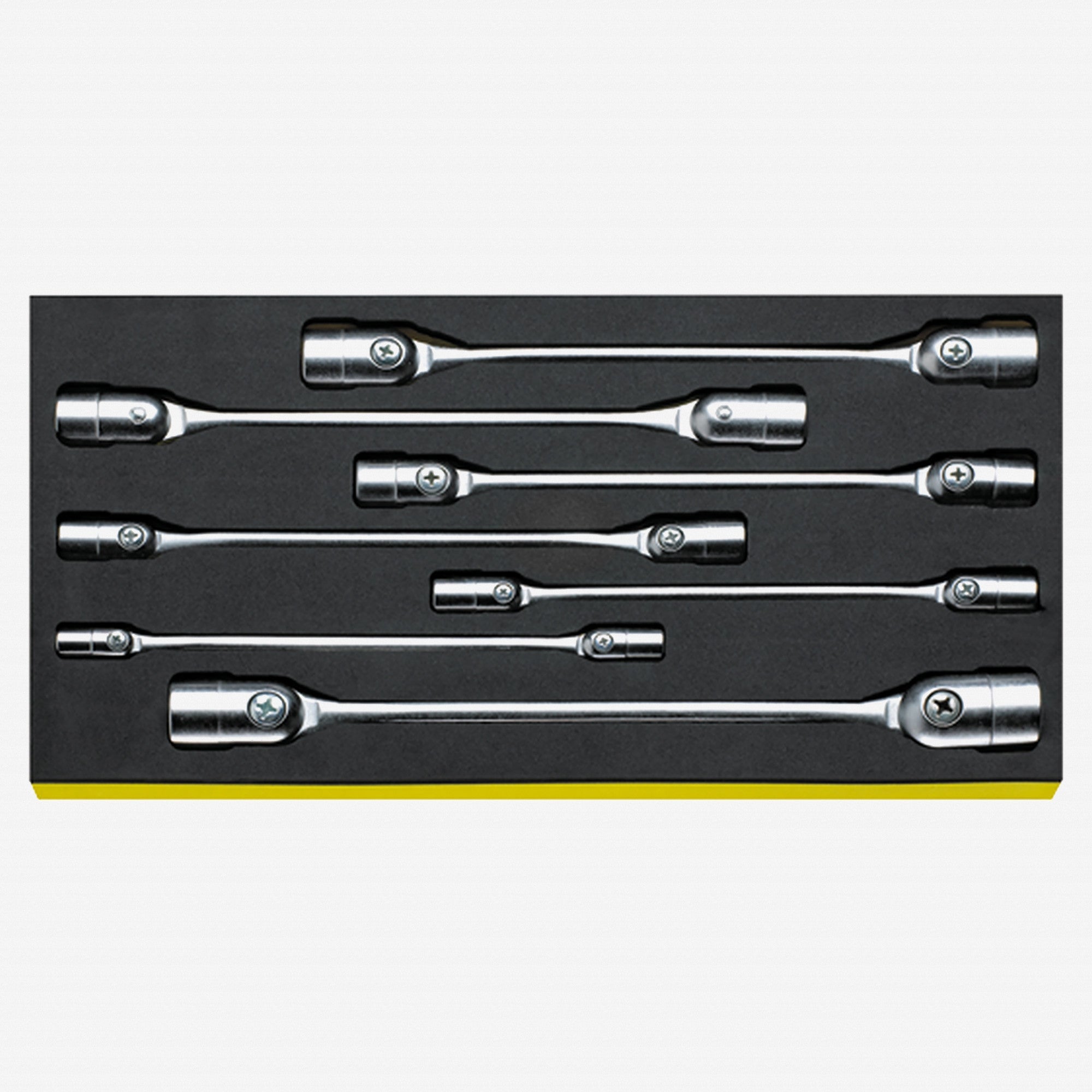 Stahlwille TCS 29/7, 8x9-20x22 mm Flexi-Joint Wrench Set in TCS Inlay, 7 Pieces