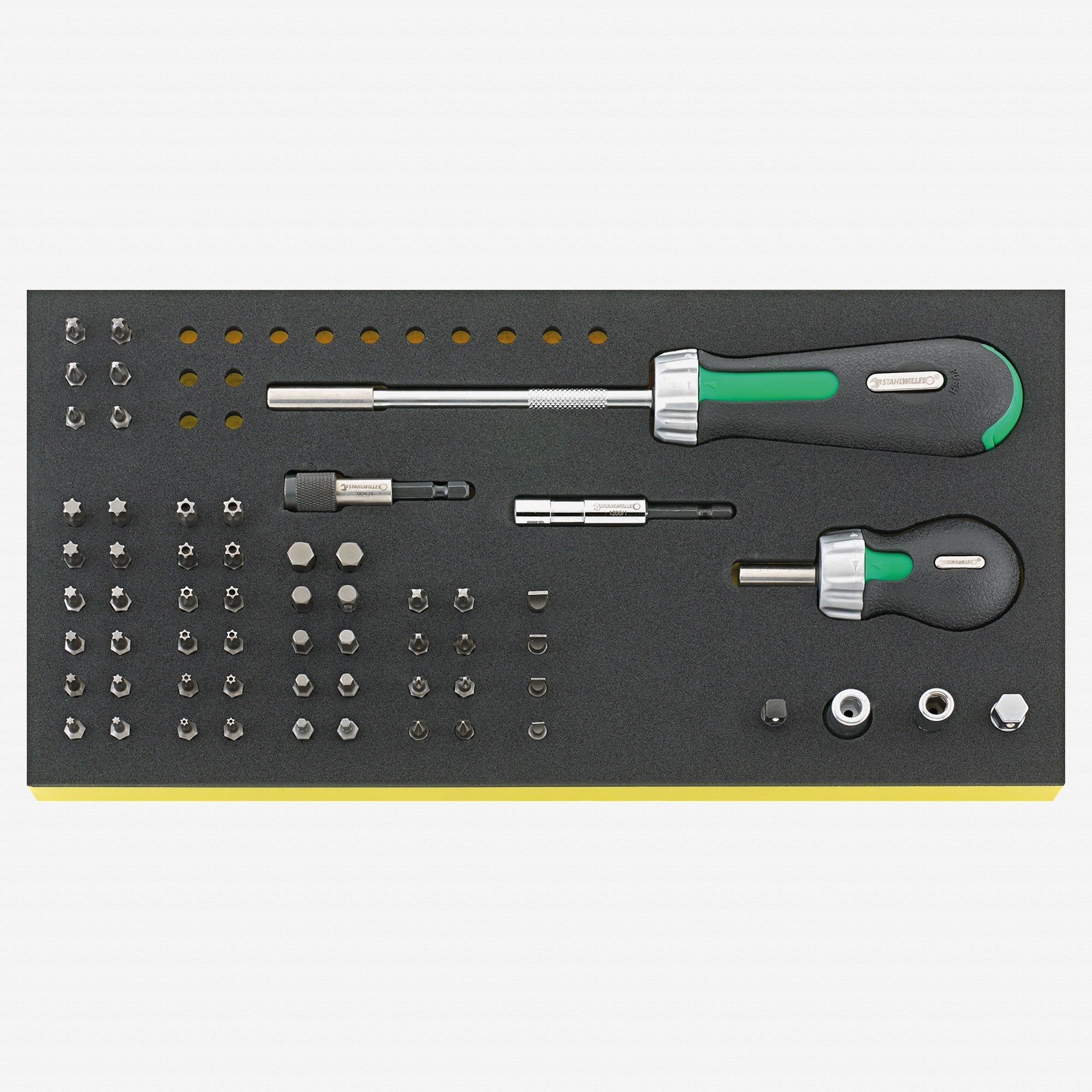 Stahlwille TCS 4008/8/52 Ratcheting Bit Driver Set in TCS Inlay, 60 Pieces