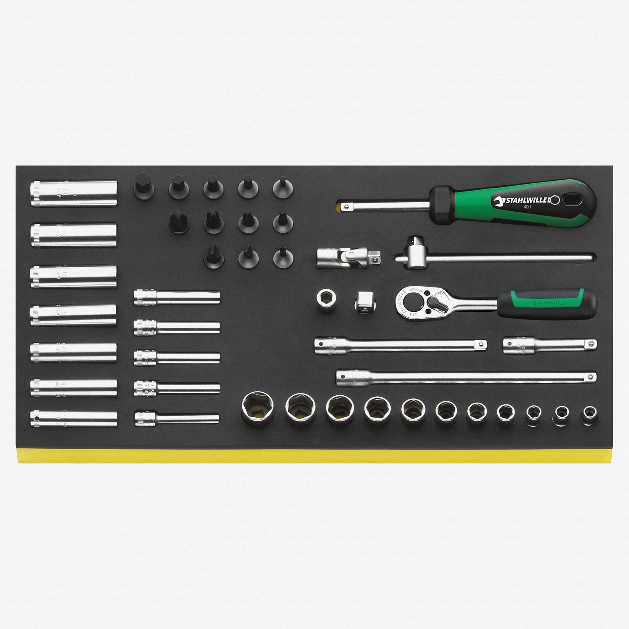 Stahlwille TCS 40/35/9 1/4" Metric Socket Set in TCS Inlay, 44 Pieces