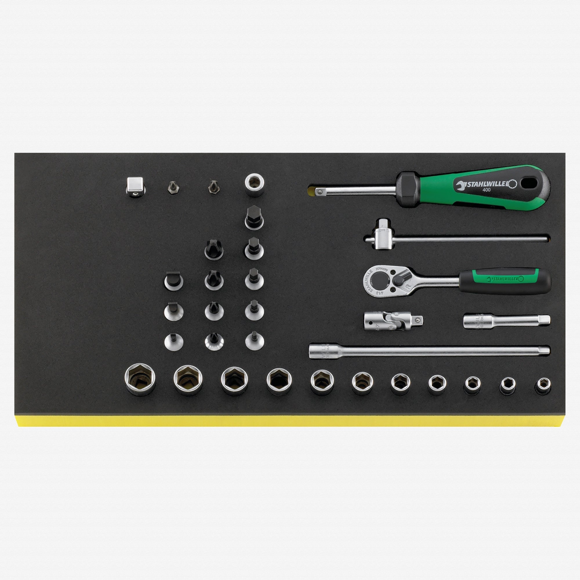 Stahlwille TCS 40/41/44/8 1/4" Metric Socket Set in TCS Inlay, 33 Pieces