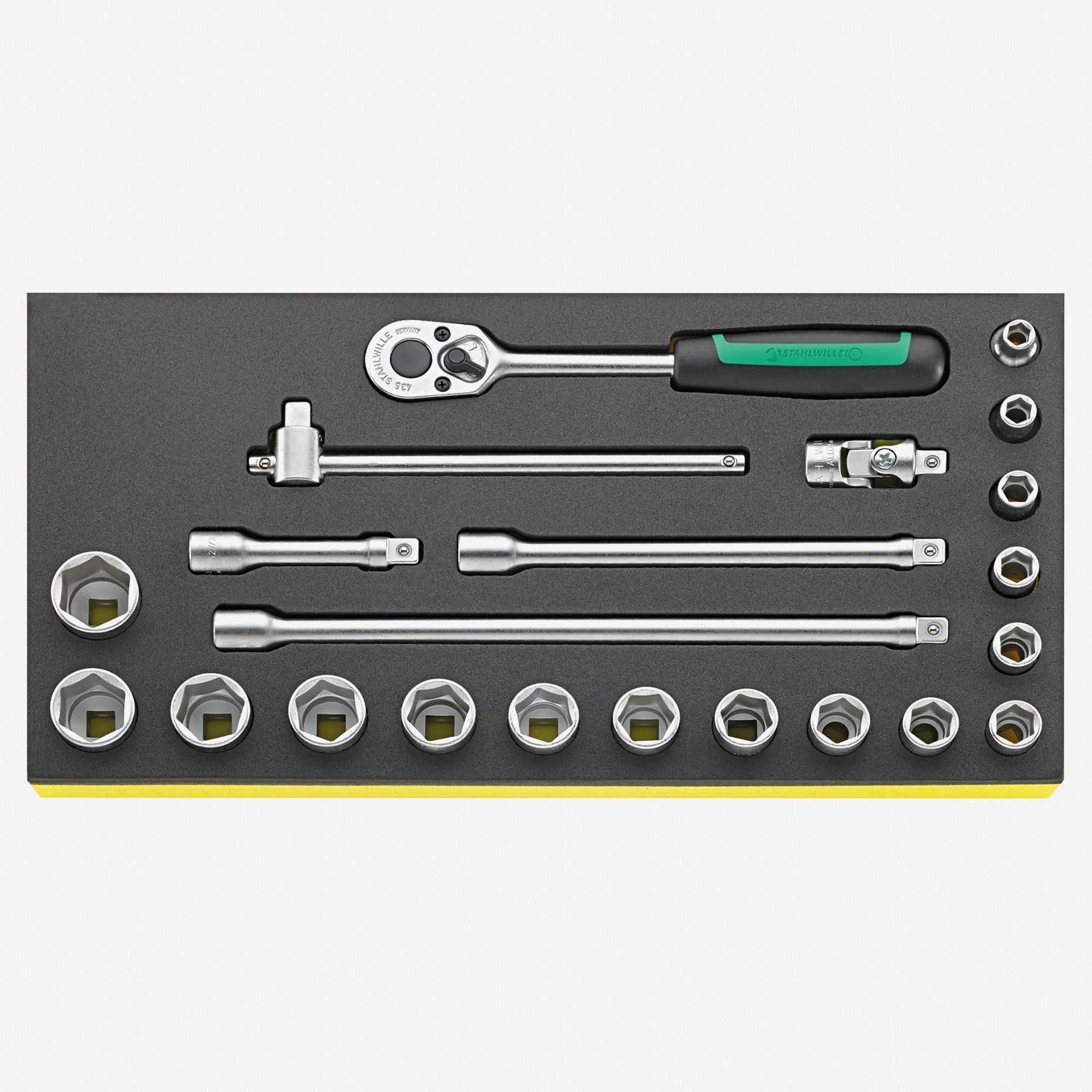 Stahlwille TCS 456/16/6 3/8" Metric Socket Set in TCS Inlay, 22 Pieces