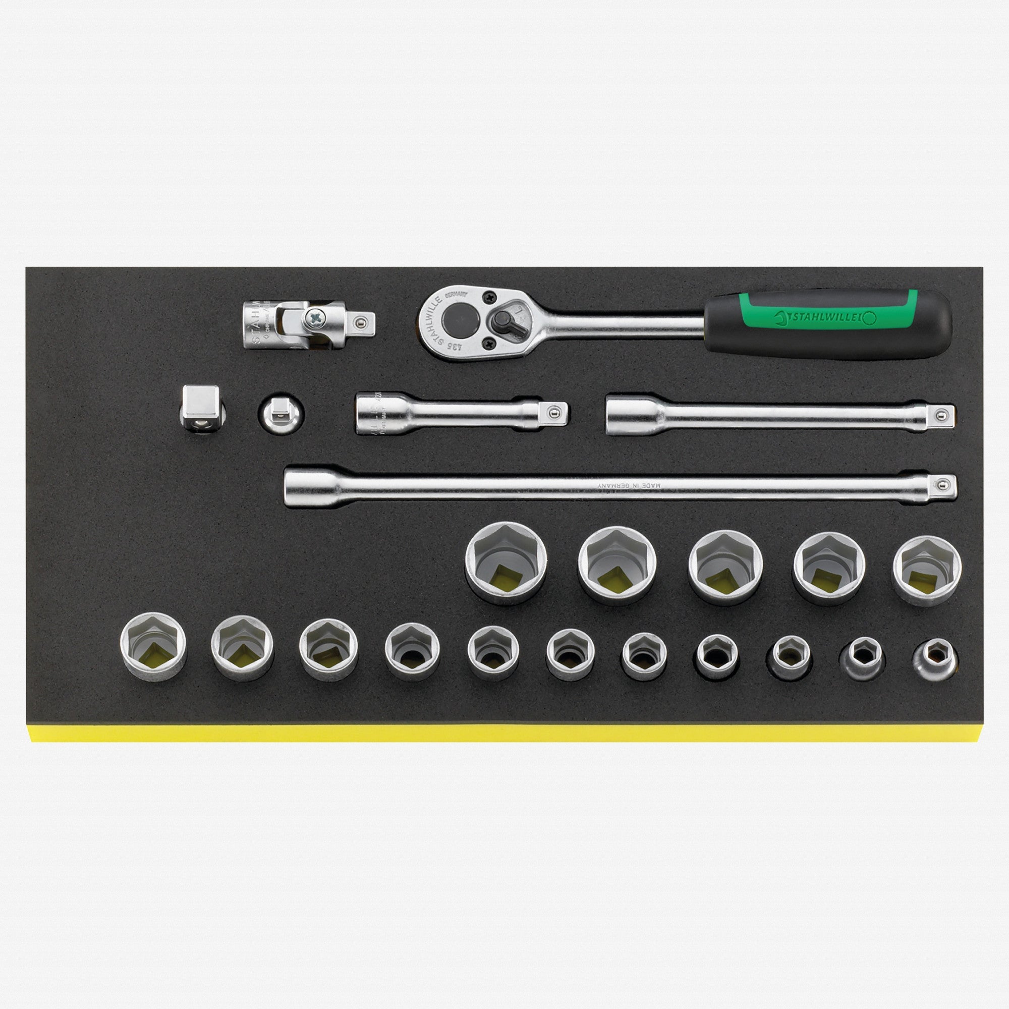 Stahlwille TCS 456/16/7 3/8" Metric Socket Set in TCS Inlay, 23 Pieces