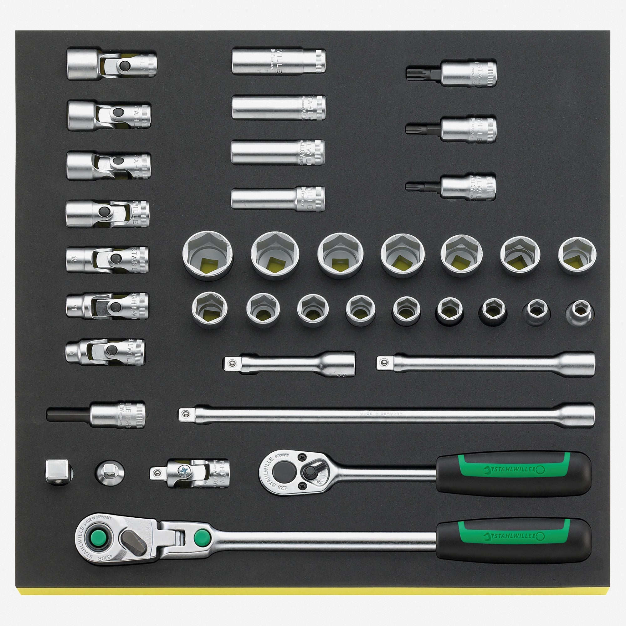 Stahlwille TCS 456/31/8 3/8" Metric Socket Set in TCS Inlay, 39 Pieces