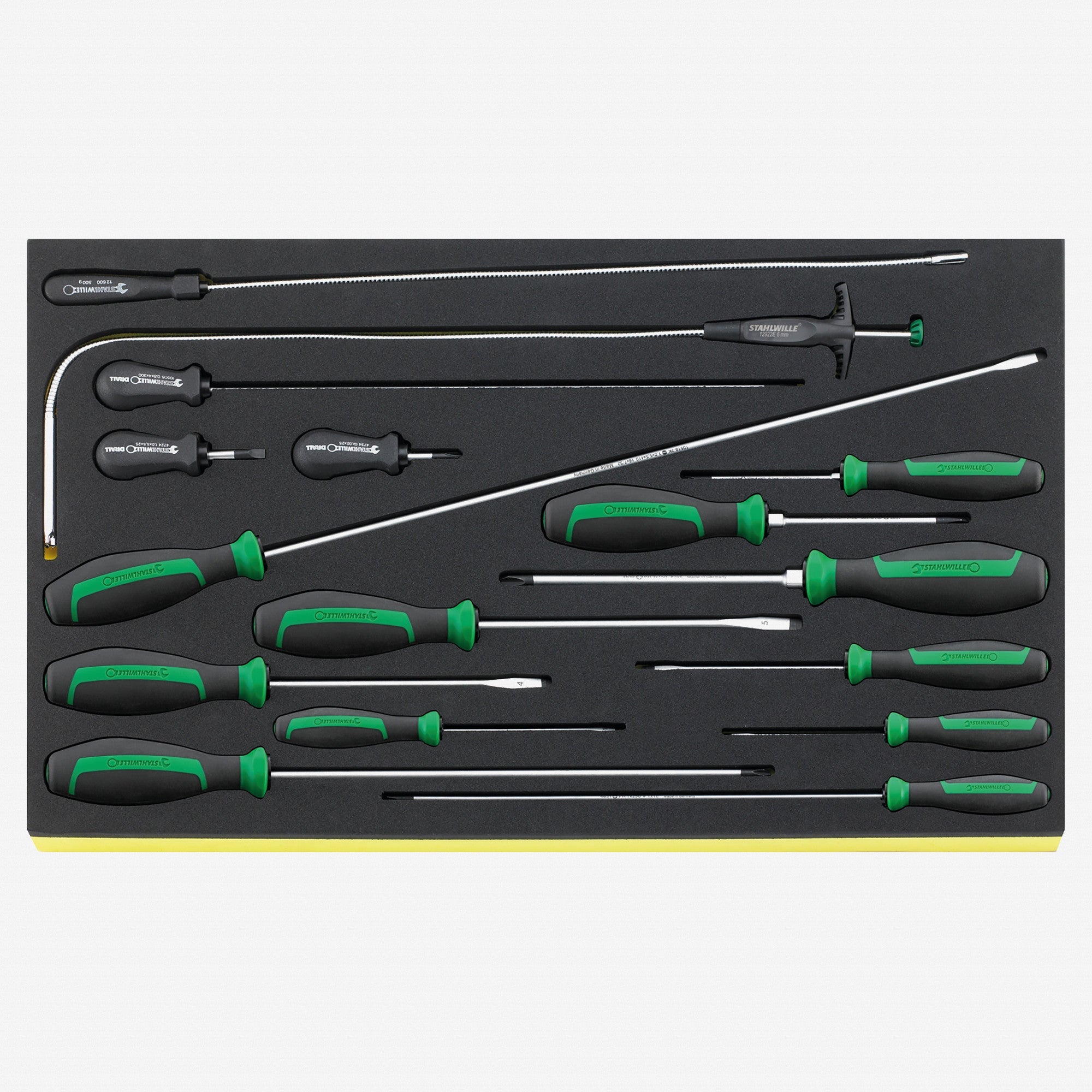 Stahlwille TCS 4621/4734/16 DRALL+ Slottted and Phillips Screwdrivers in TCS Inlay, 16 Pieces