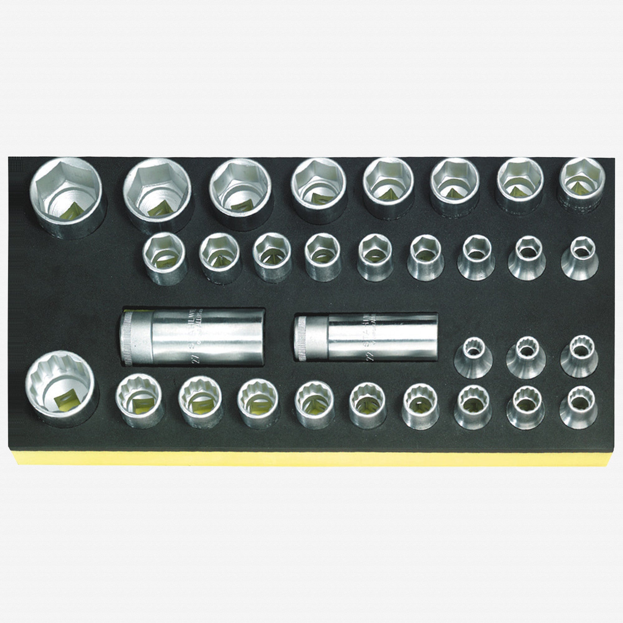 Stahlwille TCS 50/51/52/32 1/2" Metric Sockets in TCS Inlay, 32 Pieces