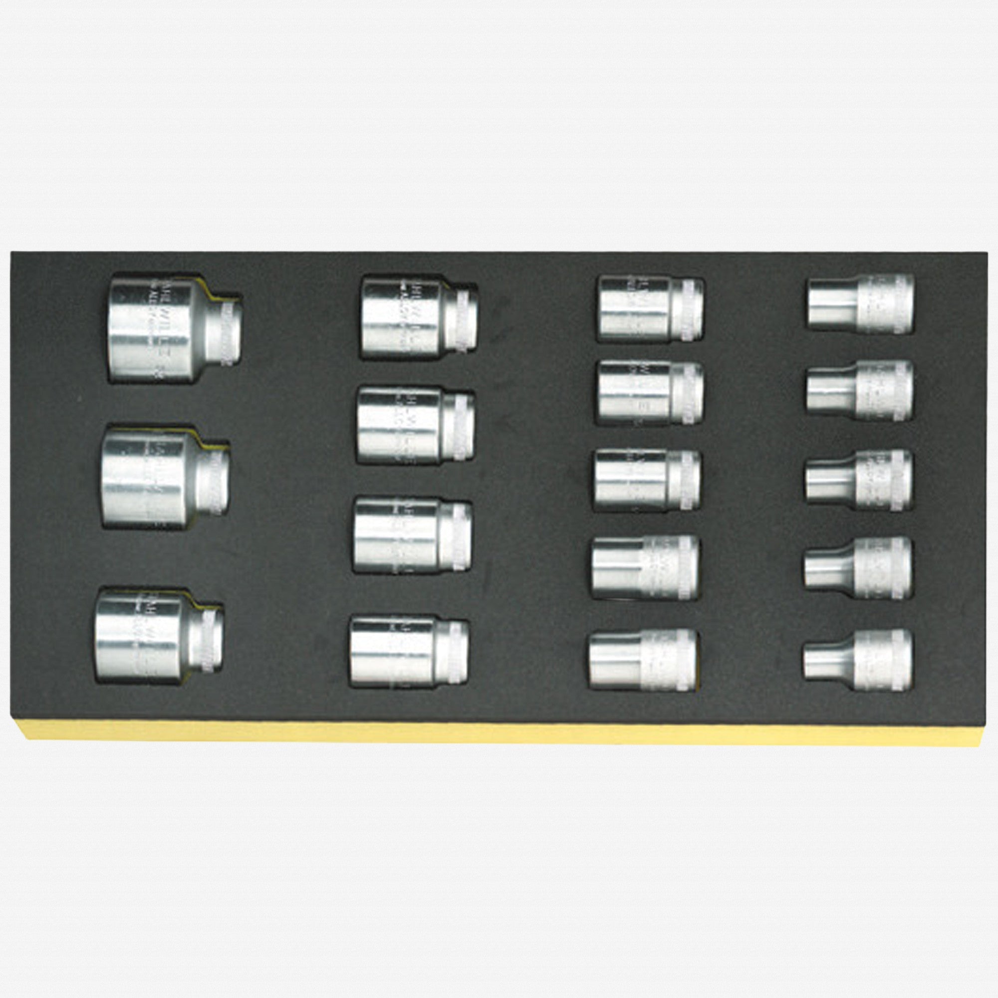 Stahlwille TCS 52/17 1/2" Metric Sockets in TCS Inlay, 17 Pieces