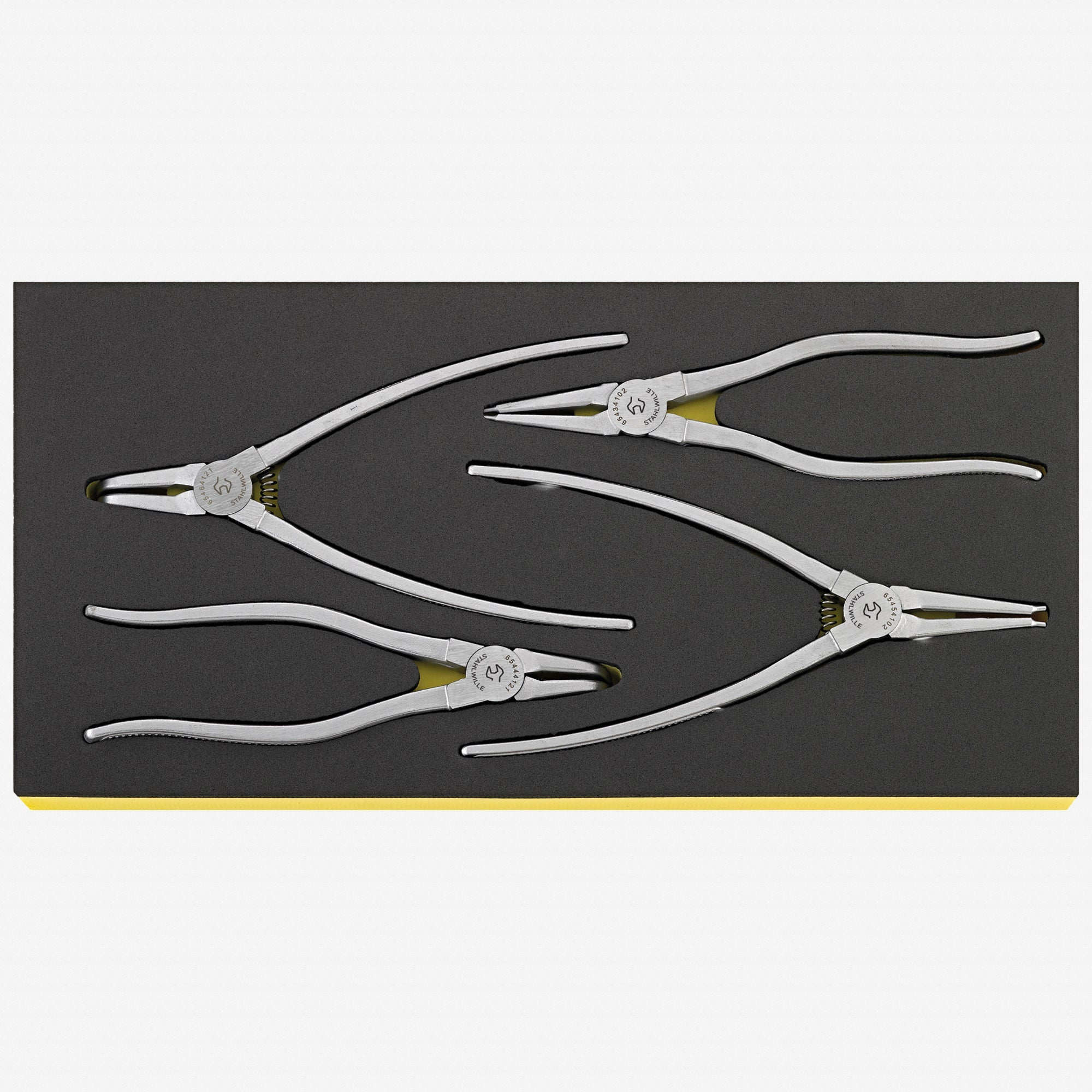 Stahlwille TCS 6543-6546/4 Circlip Pliers Set in TCS Inlay, 4 Pieces