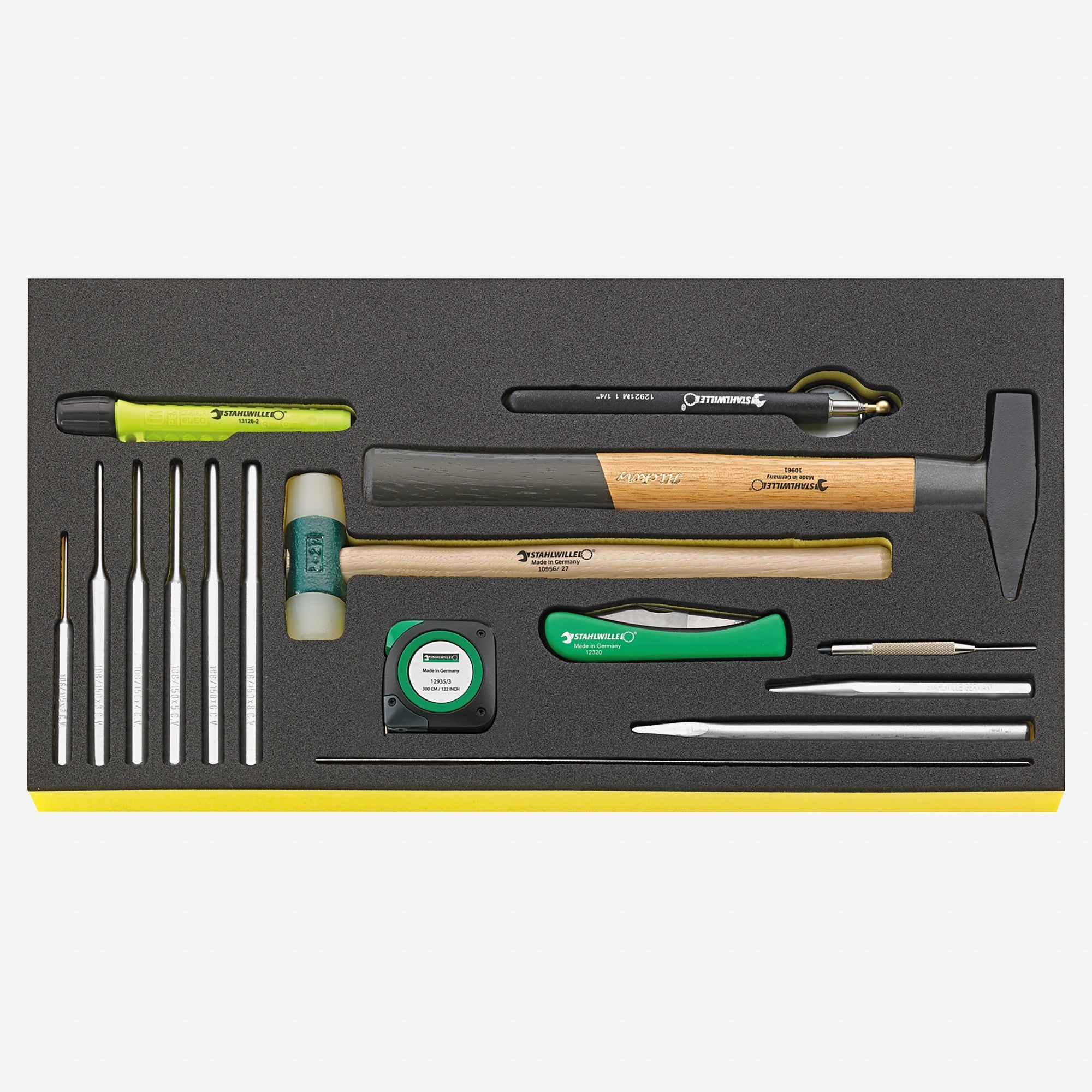 Stahlwille TCS WT 102-109/16 Striking and Marking Set in TCS Inlay, 16 Pieces