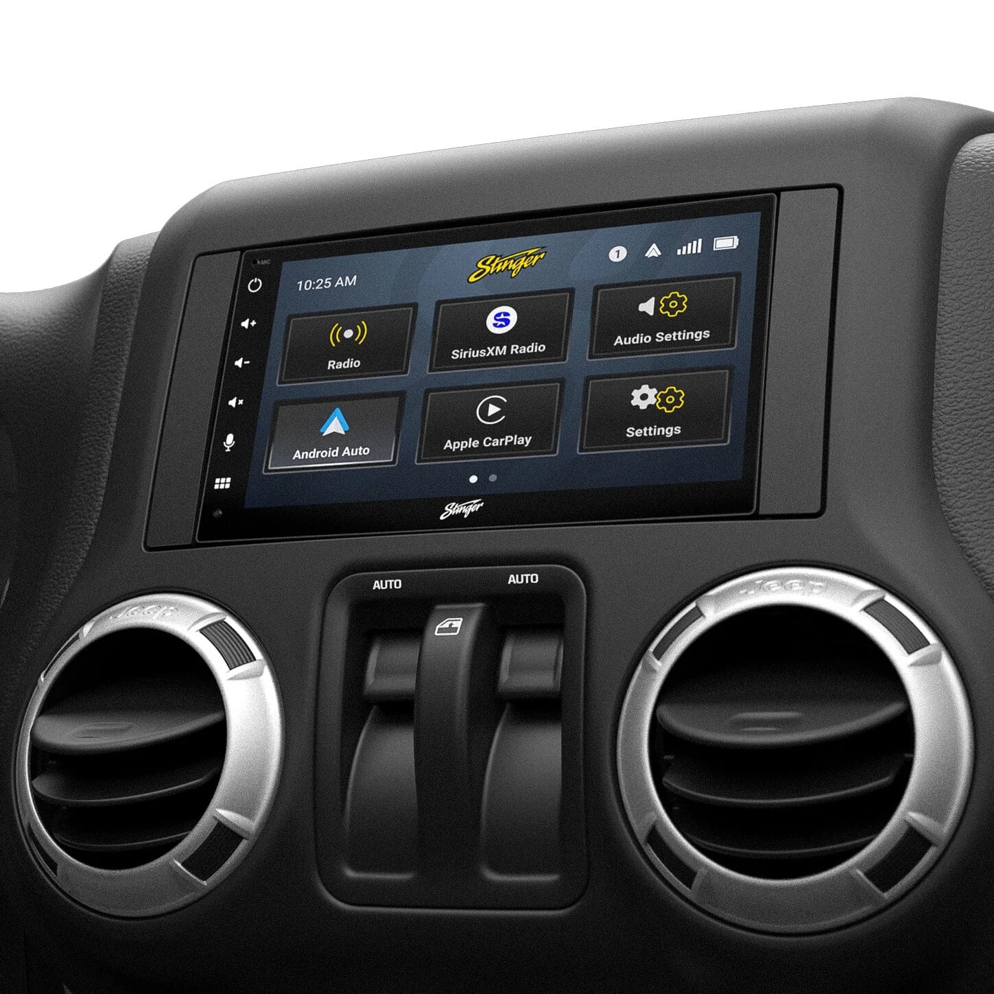 Stinger STH68JK 6.8" Double DIN Radio Plug-&-Play Kitfor 07-18 Jeep wrangler JK