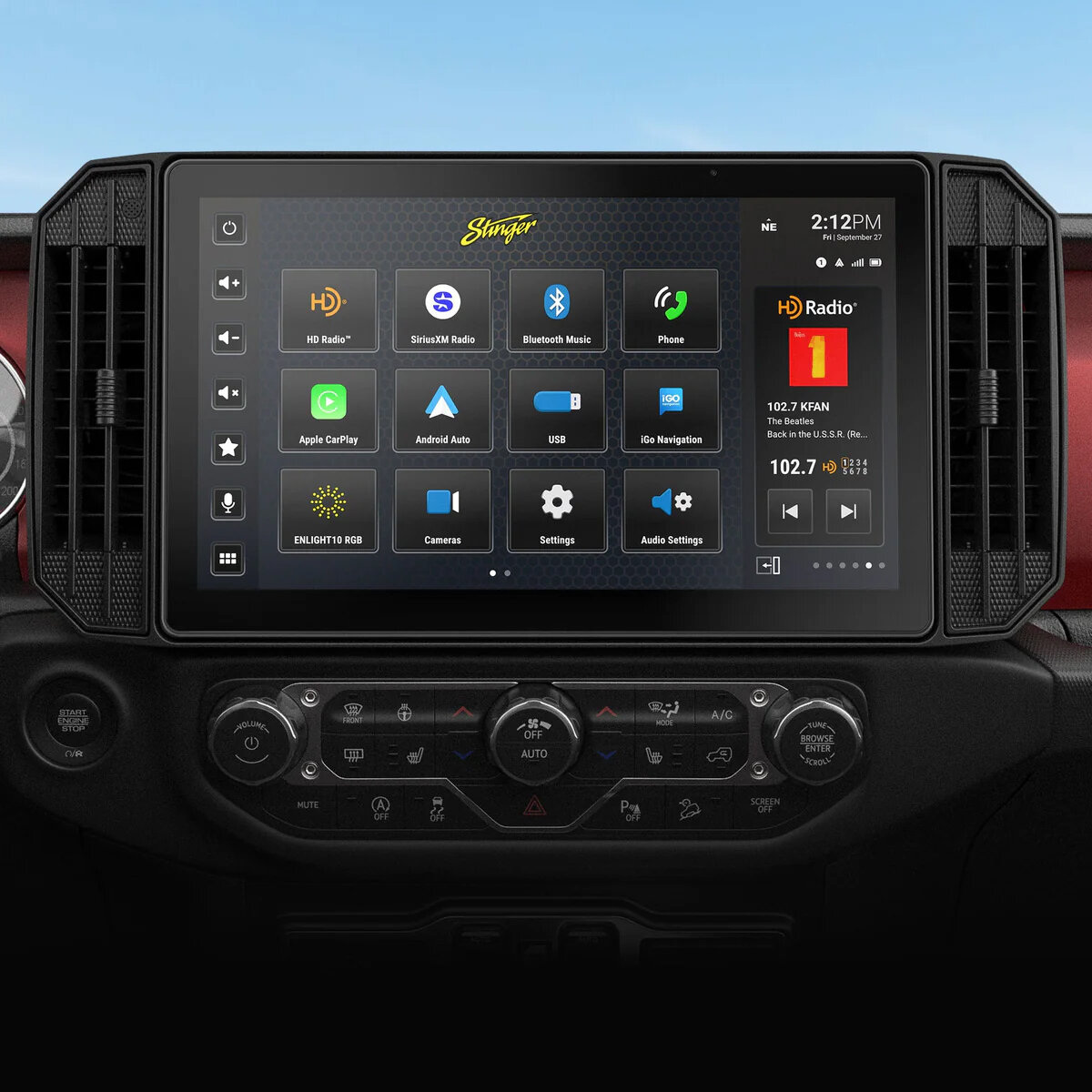 Stinger JW18RB12 HORIZON12 12.8" Radio Plug & Play Kit for 18-23 Jeep Wrangler JL & Gladiator JT