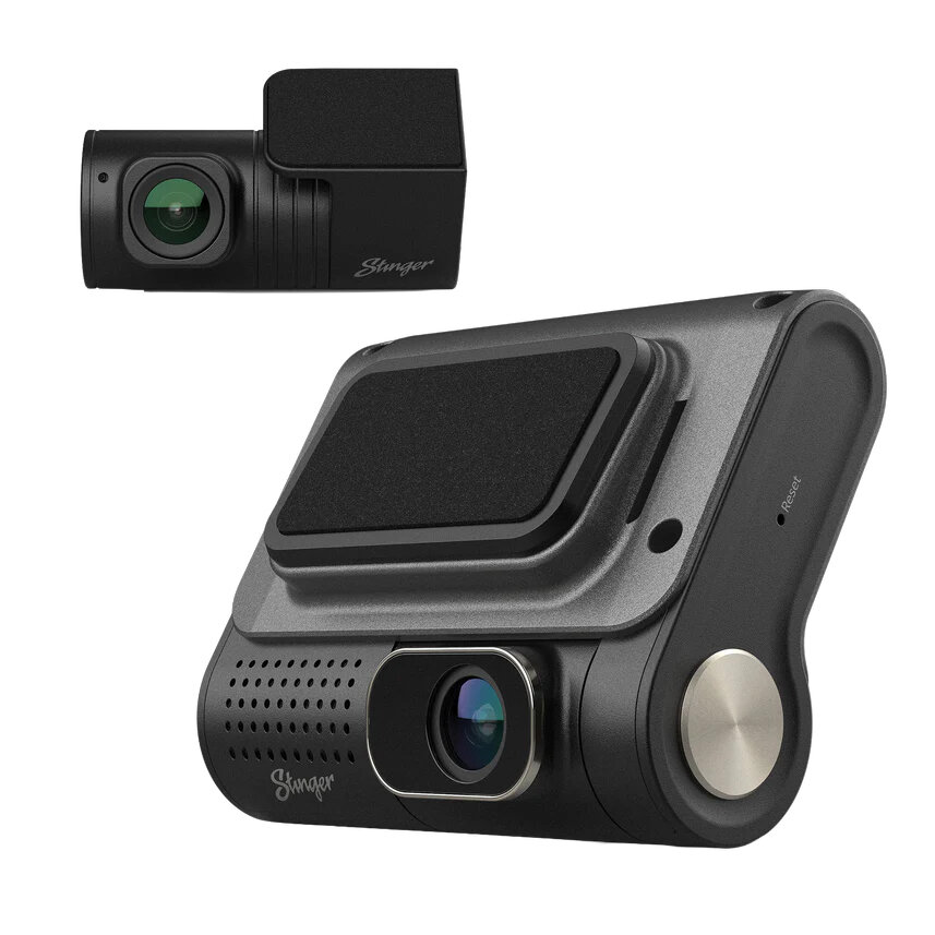 Stinger SDC-2CH2KQHD OPSIS Universal 2K Quad HD Front & FHD Rear Dash Camera