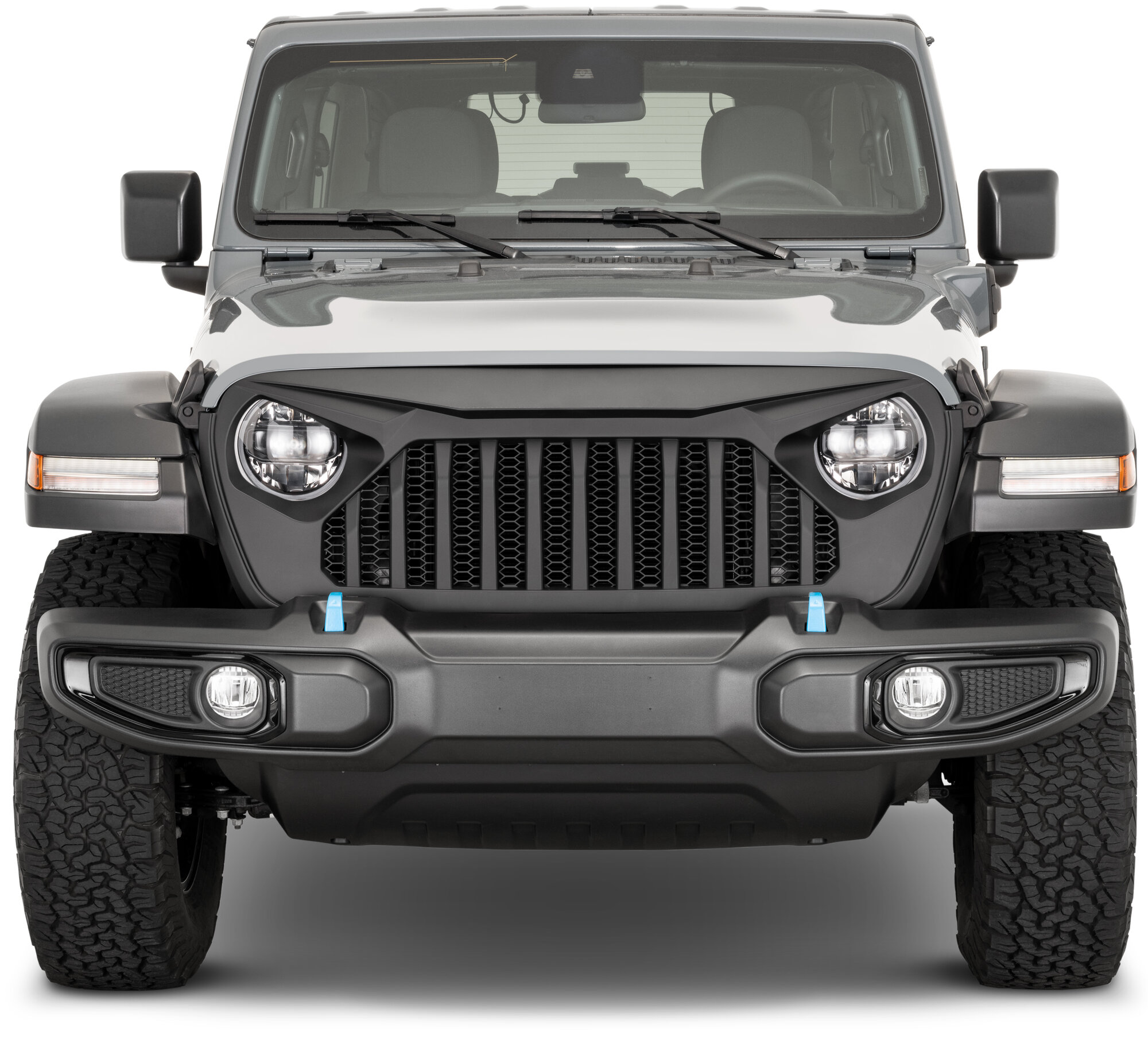 TACTIK Great White Shark Grille for 18-25 Jeep Wrangler JL & 20-25 Jeep Gladiator JT w/o TrailCam