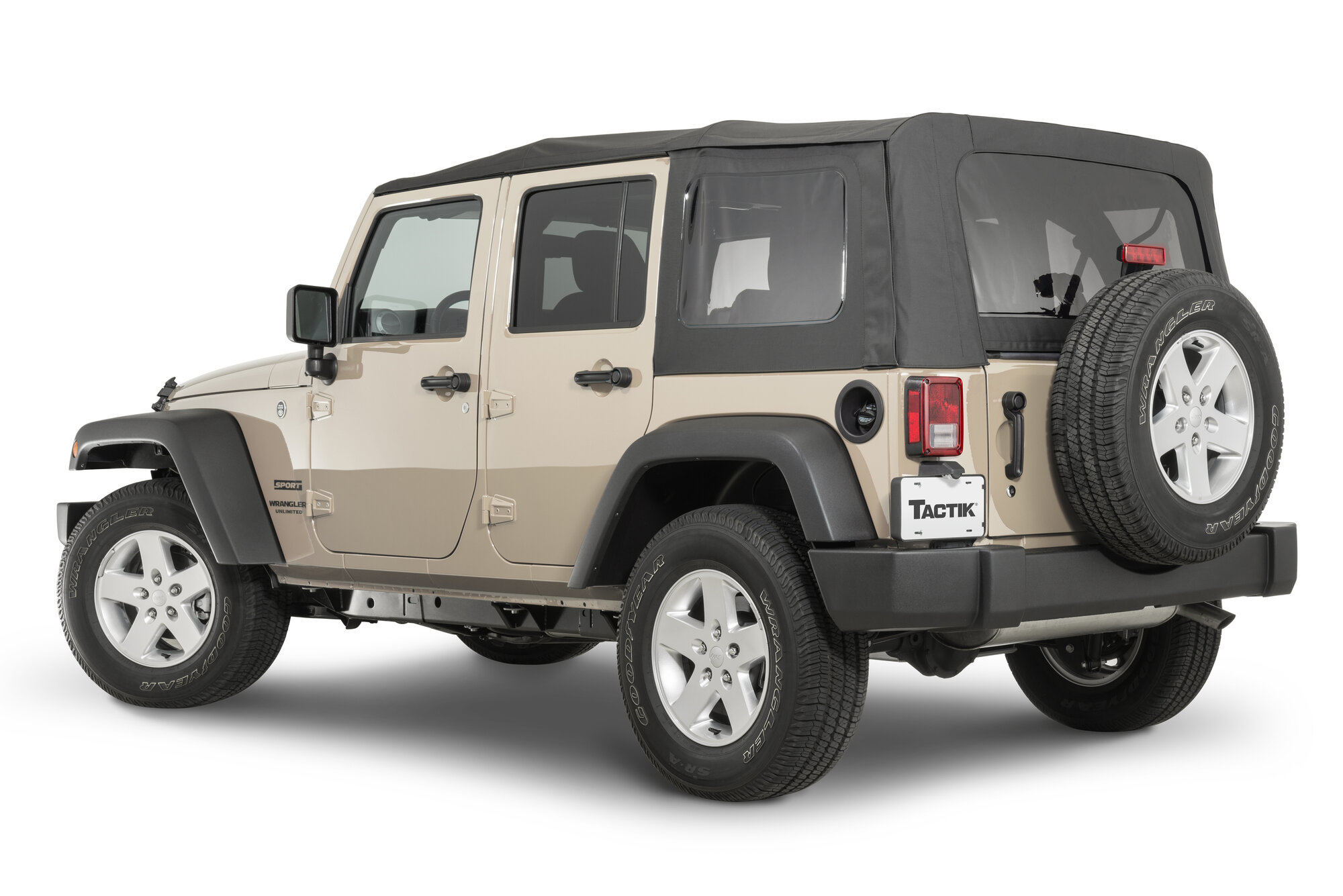 TACTIK  Replacement Soft Top for 07-18 Jeep Wrangler JK Unlimited 4-Door