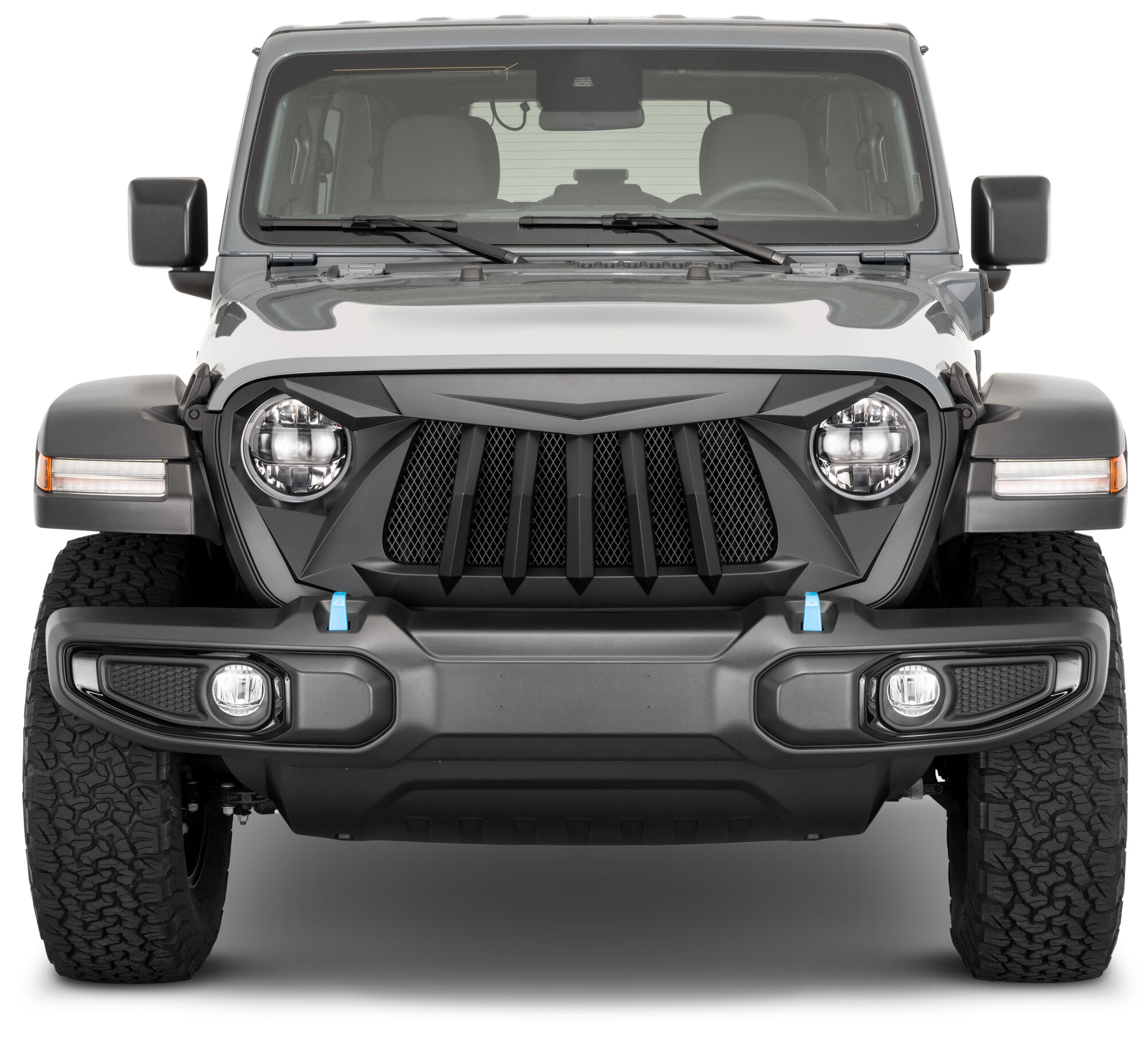 TACTIK Tiger Shark Grille for 18-25 Jeep Wrangler JL & 20-25 Jeep Gladiator JT w/o TrailCam