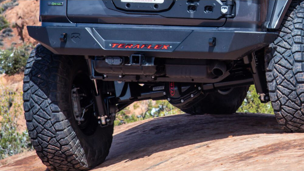 Teraflex 4655100 RockGuard Basin Rear Bumper for 18-26 Jeep Wrangler JL