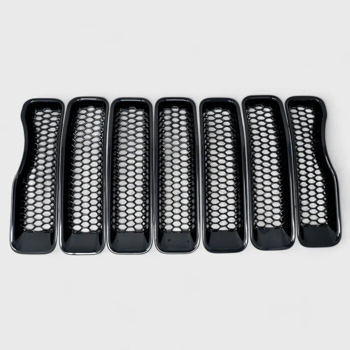 Trim Illusion ABS6522BLK Delete Grille Overlay in Gloss Black for 18-23 Jeep Wrangler JL