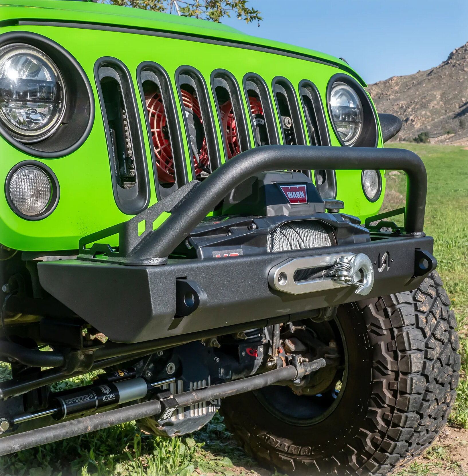 Turn Offroad JPFB-05 High Clearance Stubby Front Bumper for 07-26 Jeep Wrangler JK, JL & Gladiator JT