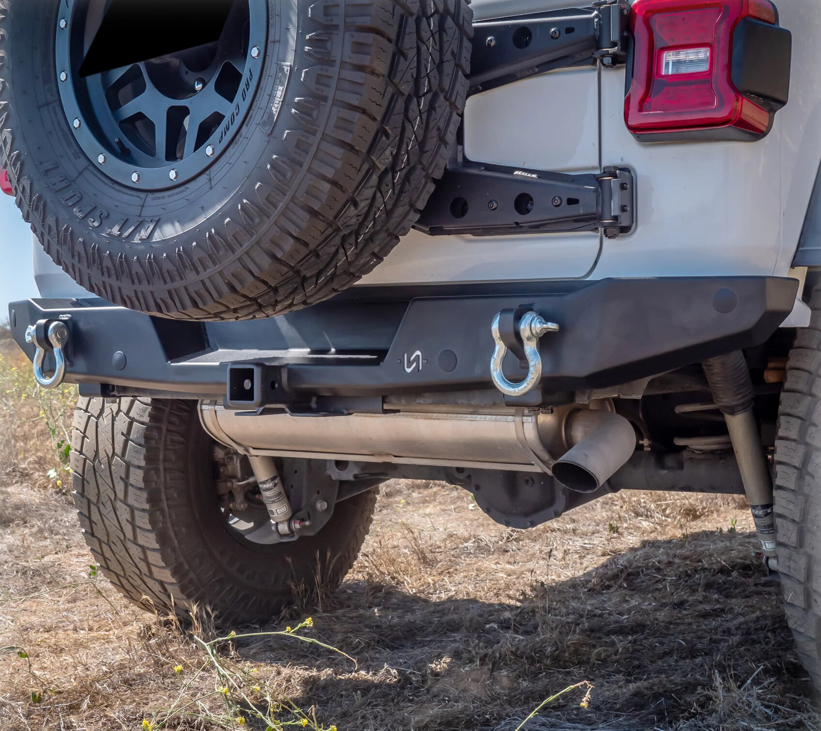 Turn Offroad JLRB-01 Rear Bumper with Receiver Hitch for 18-26 Jeep Wrangler JL
