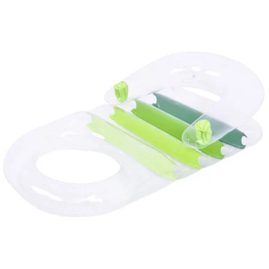Ultimate Poolside Comfort: 59″ Green Transparent Inflatable Pool Lounger with Cup Holders!