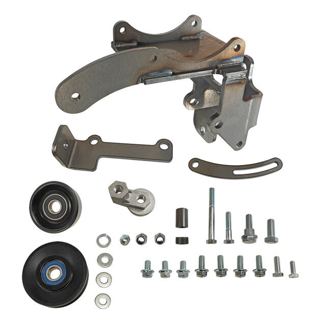 Vintage Air 158250 V-Belt Drive AC Compressor & Alternator Bracket Kit for 81–90 Jeep CJ7 & Wrangler YJ 258 4.2L & 2.5L