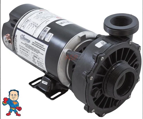 Waterway Hi-Flo 1.0hp 2-Speed Spa Pump 115v 48-Frame 2″x2″ 11.0 Amp Side Discharge