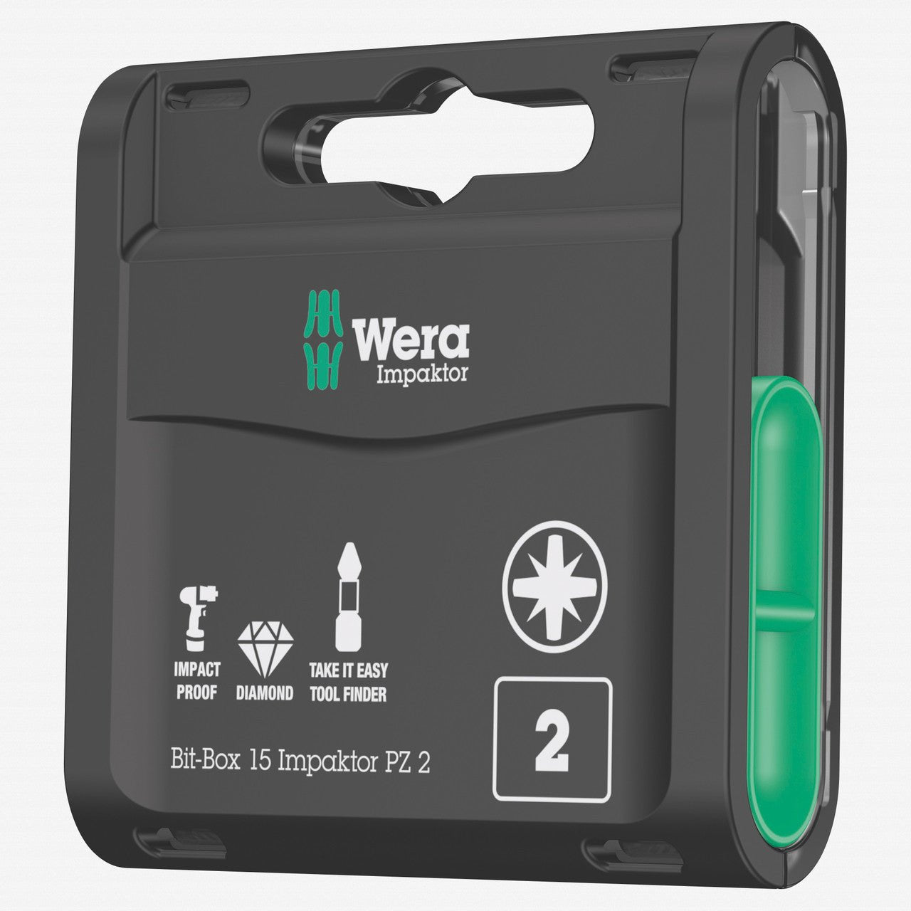 Wera 057763 Bit-Box 15 Impaktor PZ Pozidriv #2