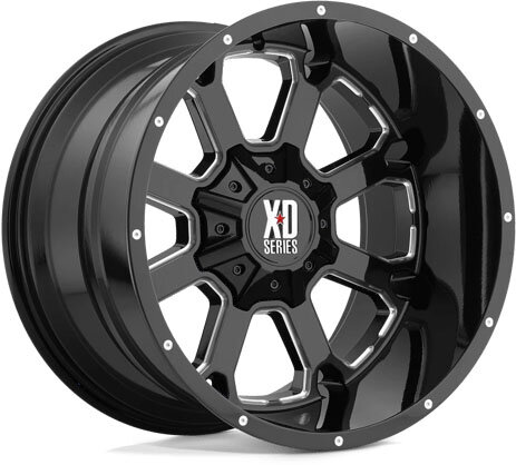 KMC Wheels XD825 Buck Wheel in Gloss Black Milled for 21-26 Ford Bronco
