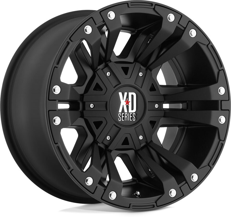KMC Wheels XD82279067712N XD822 Monster II Wheel 17x9 with 4.53in Backspace in Matte Black for 21-26 Ford Bronco