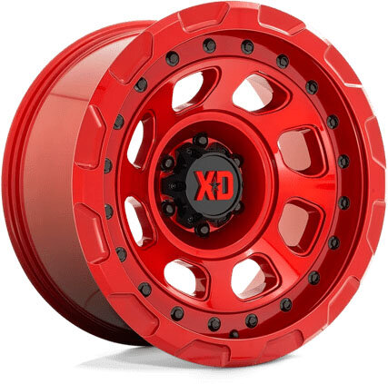 KMC Wheels XD86179068900 XD861 Storm Wheel 17x9 with 5.00in Backspace in Candy Red for 21-26 Ford Bronco