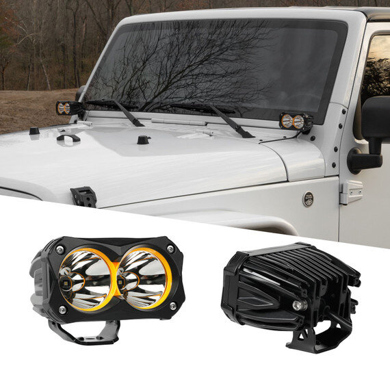 XKGLOW 2pc Spot Beam Offroad Cube Lights