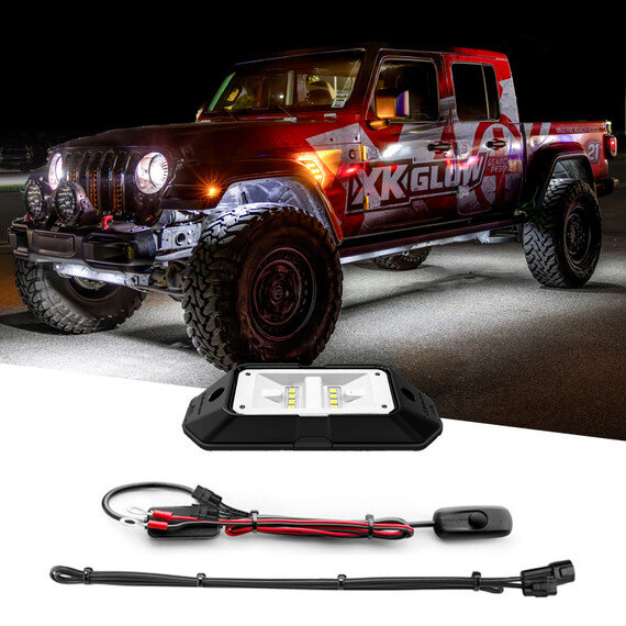 XKGLOW  Pure White Rock Light for Jeep & Bronco