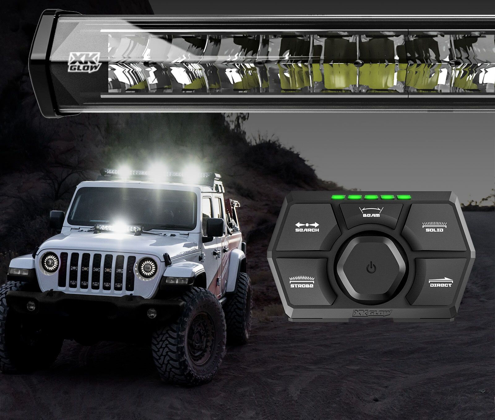 XKGLOW SAR 90 Degree 1pc Search & Rescue Light Bar System